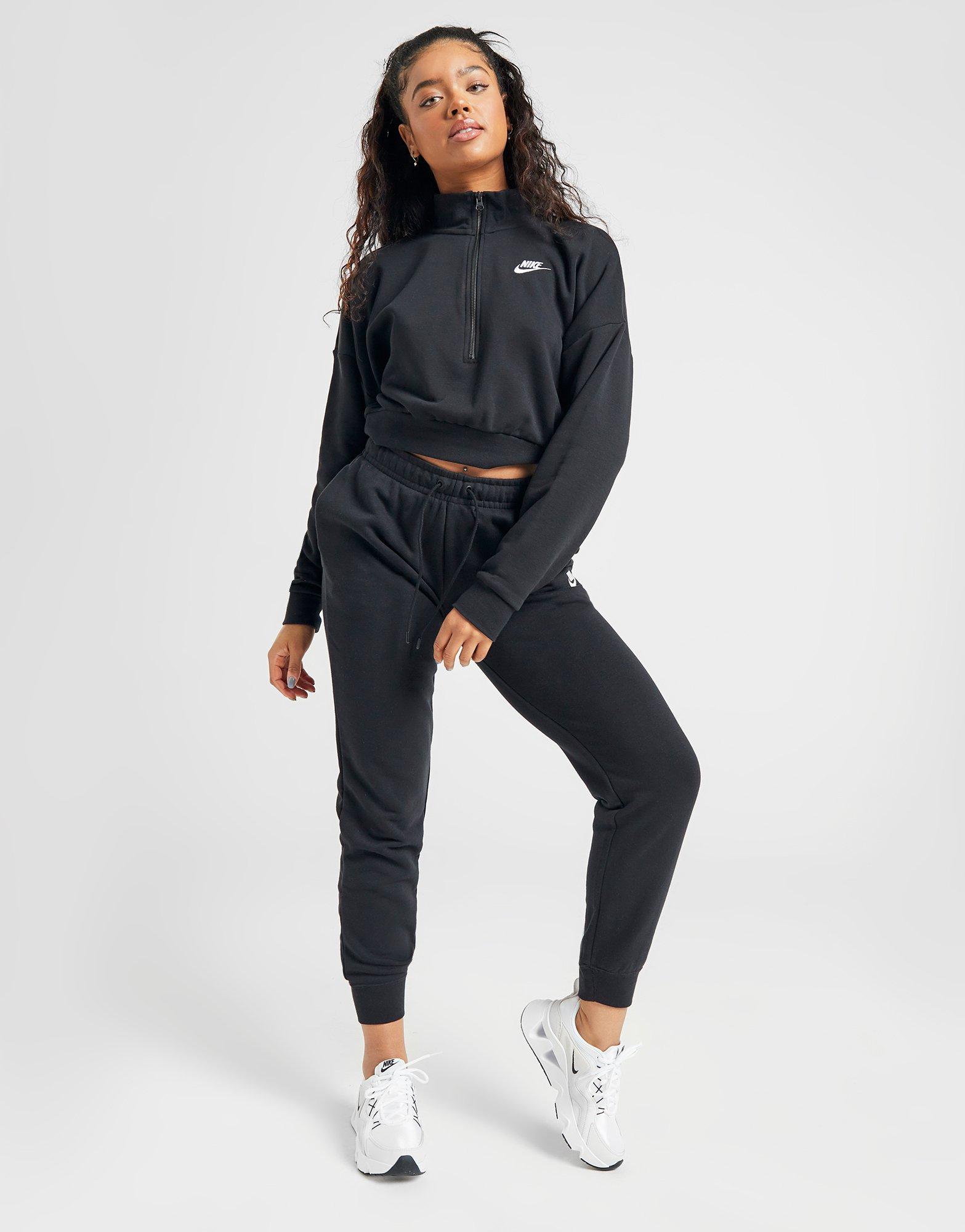 cropped sweatshirt and sweatpants