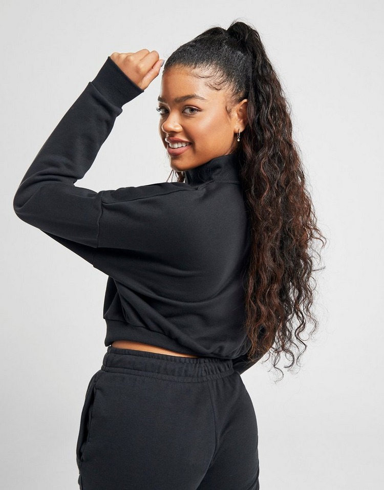 Koop Zwart Nike Essential Crop 1/4 Zip Sweatshirt Dames | JD Sports