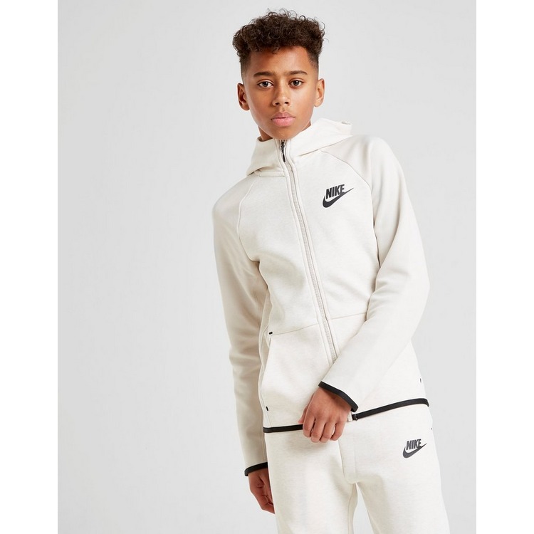 Buy White Nike Tech Fleece Full Zip Hoodie Junior JD Sports JD