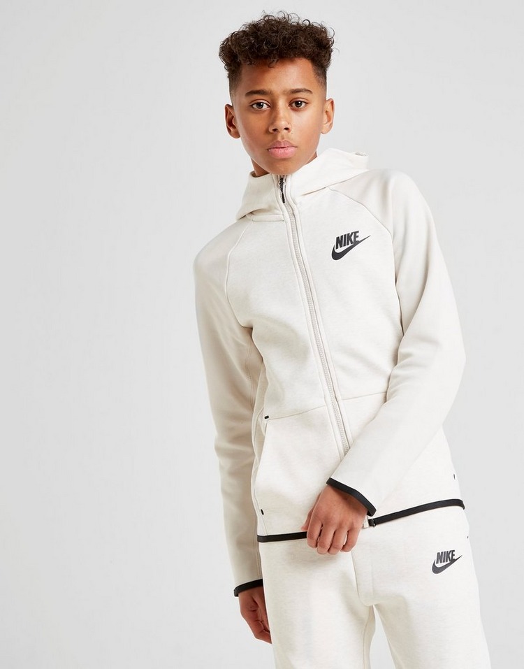 Buy White Nike Tech Fleece Full Zip Hoodie Junior JD Sports JD