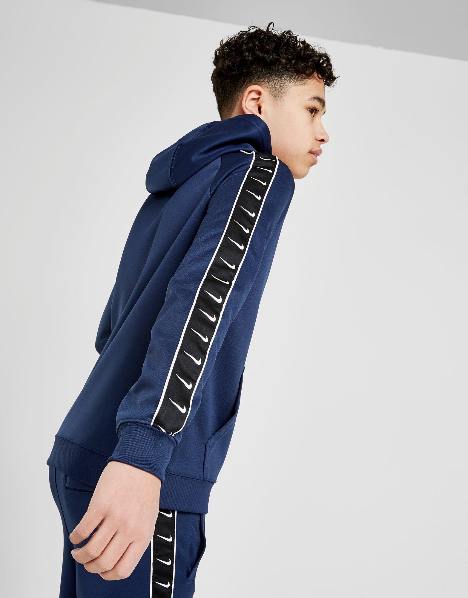 nike blue taped tracksuit