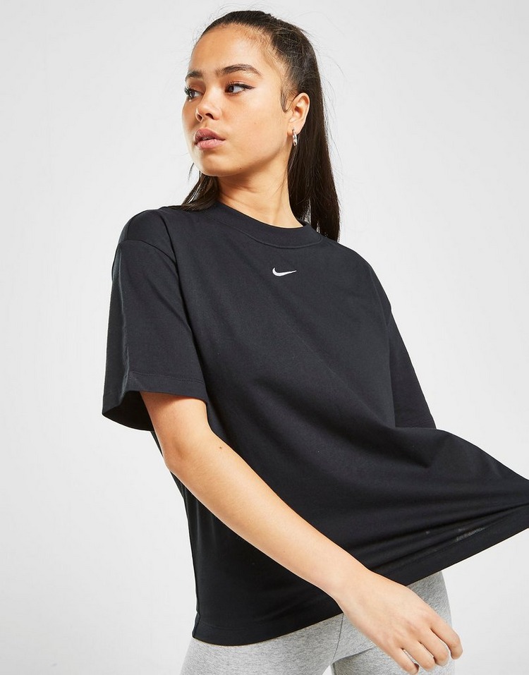Buy Black Nike Essential Logo Boyfriend T-Shirt Women's | JD Sports ...