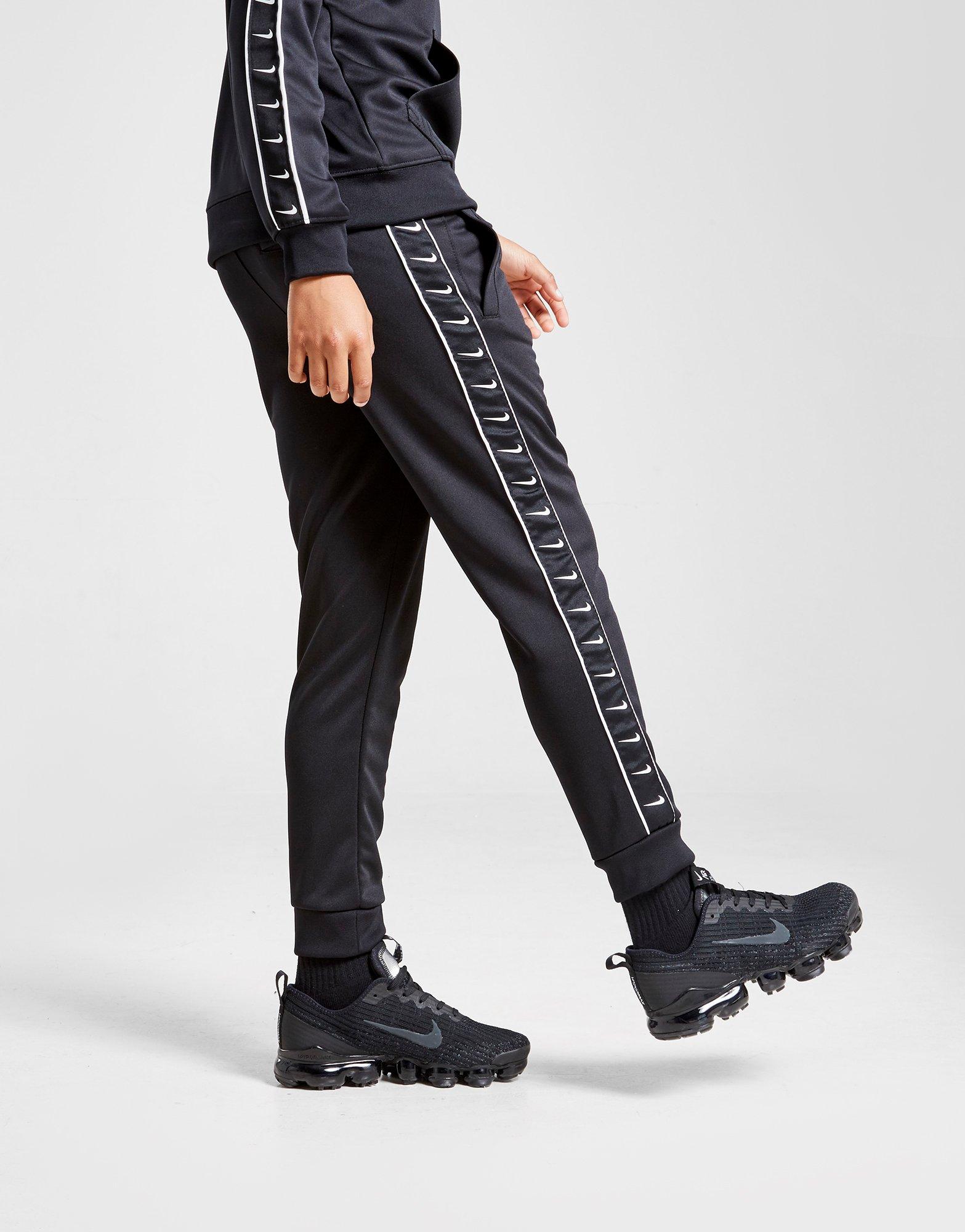 nike tape joggers black