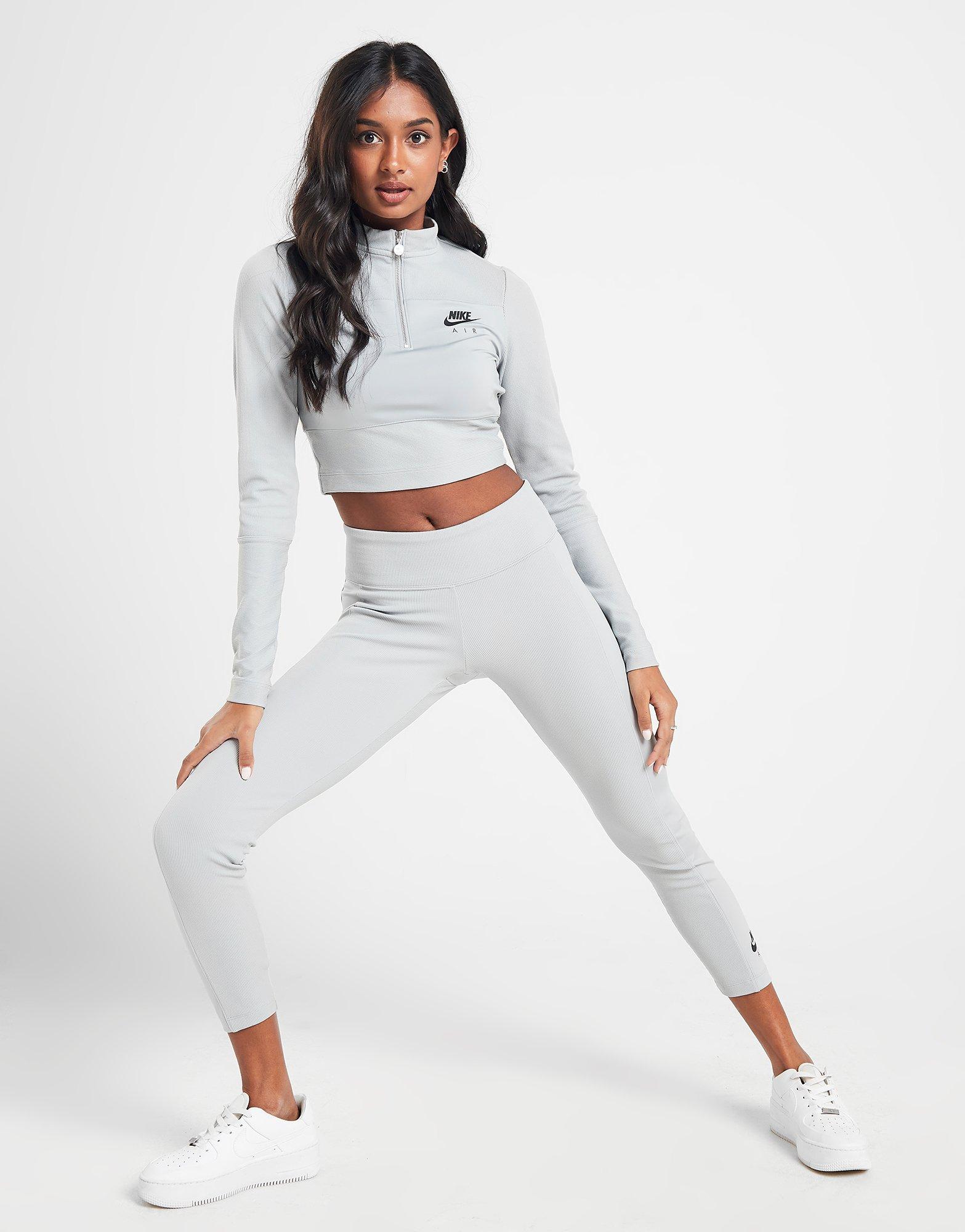 nike air half zip crop top