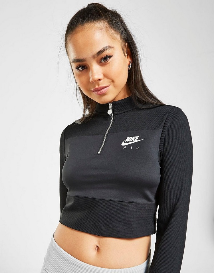 Nike Air Long Sleeve 1/4 Zip Crop Top