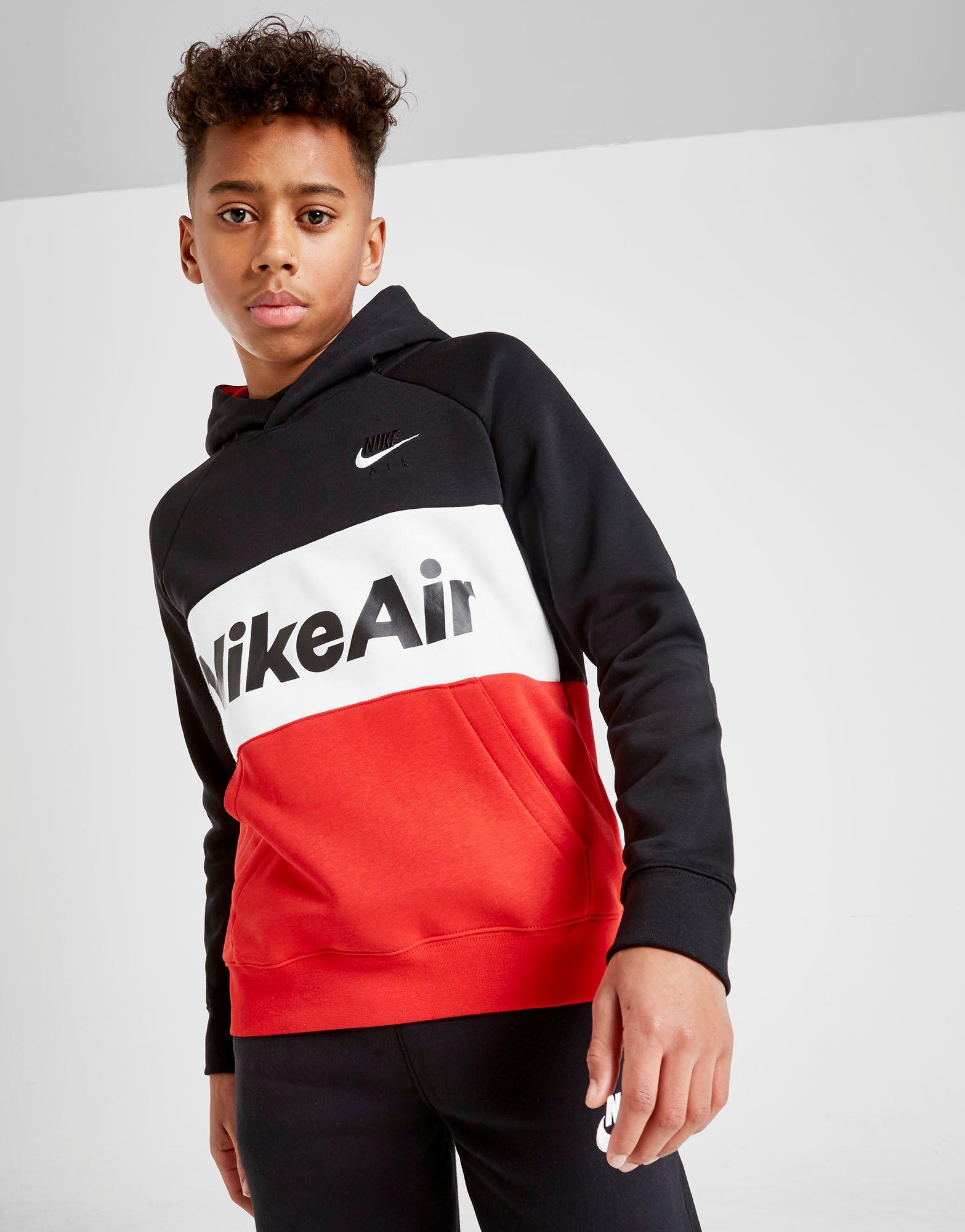 nike red hoodie junior