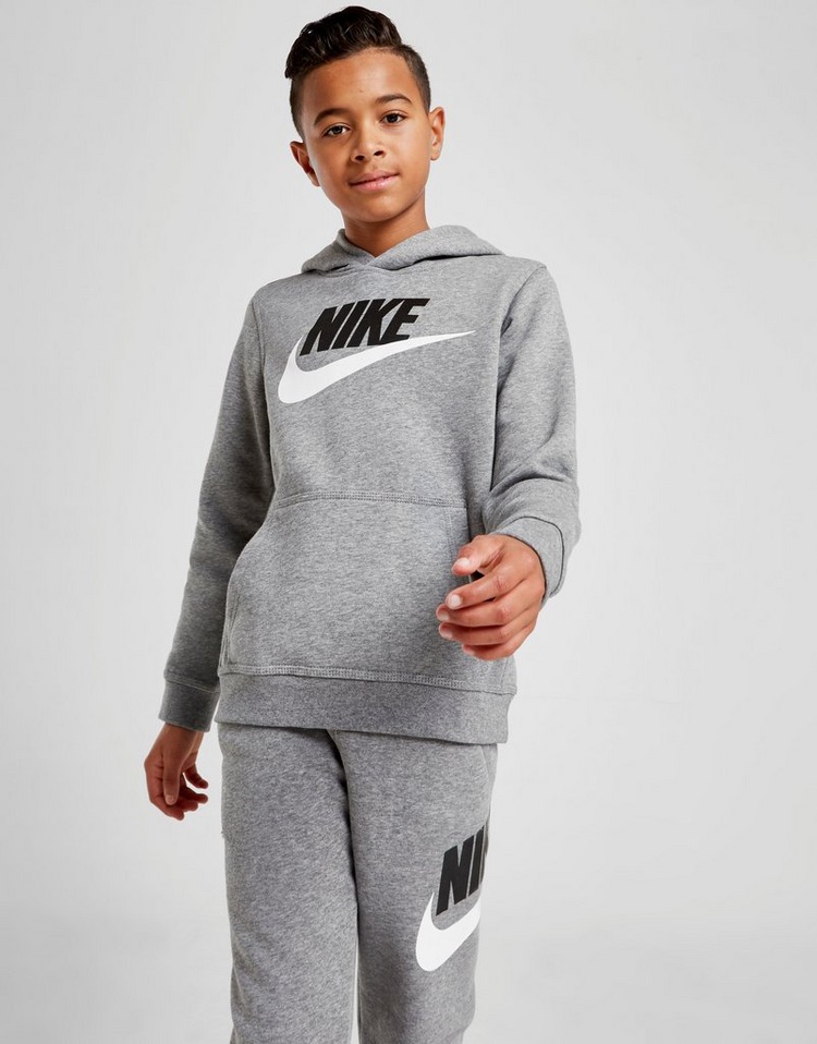 Buy Grey Nike Fleece Overhead Hoodie Junior | JD Sports | JD Sports Ireland