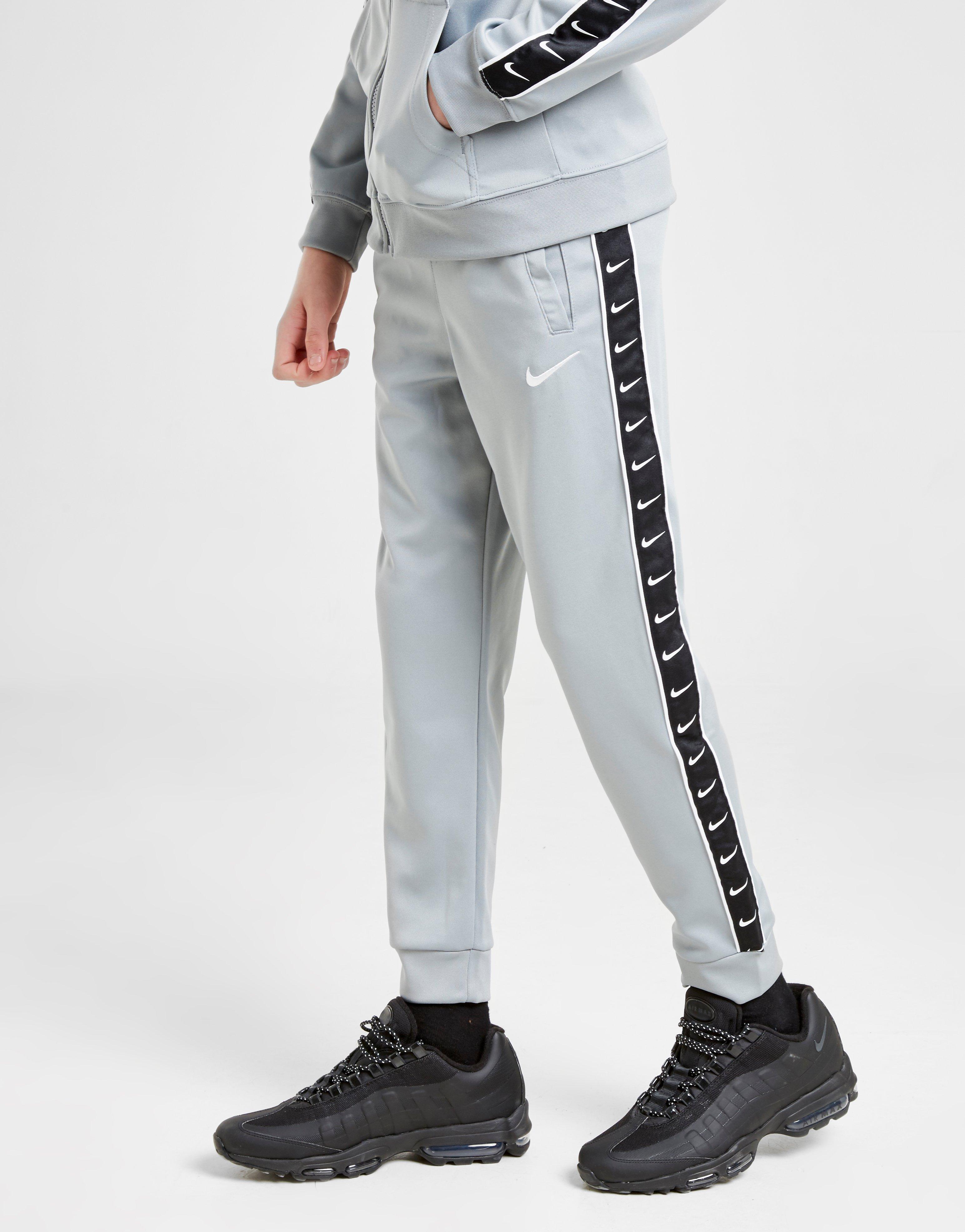 nike tape poly tracksuit grey
