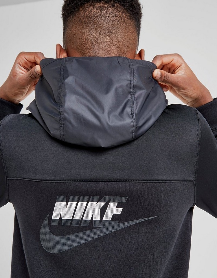 Buy Black Nike Hybrid Full Zip Fleece Hoodie Junior | JD Sports | JD ...