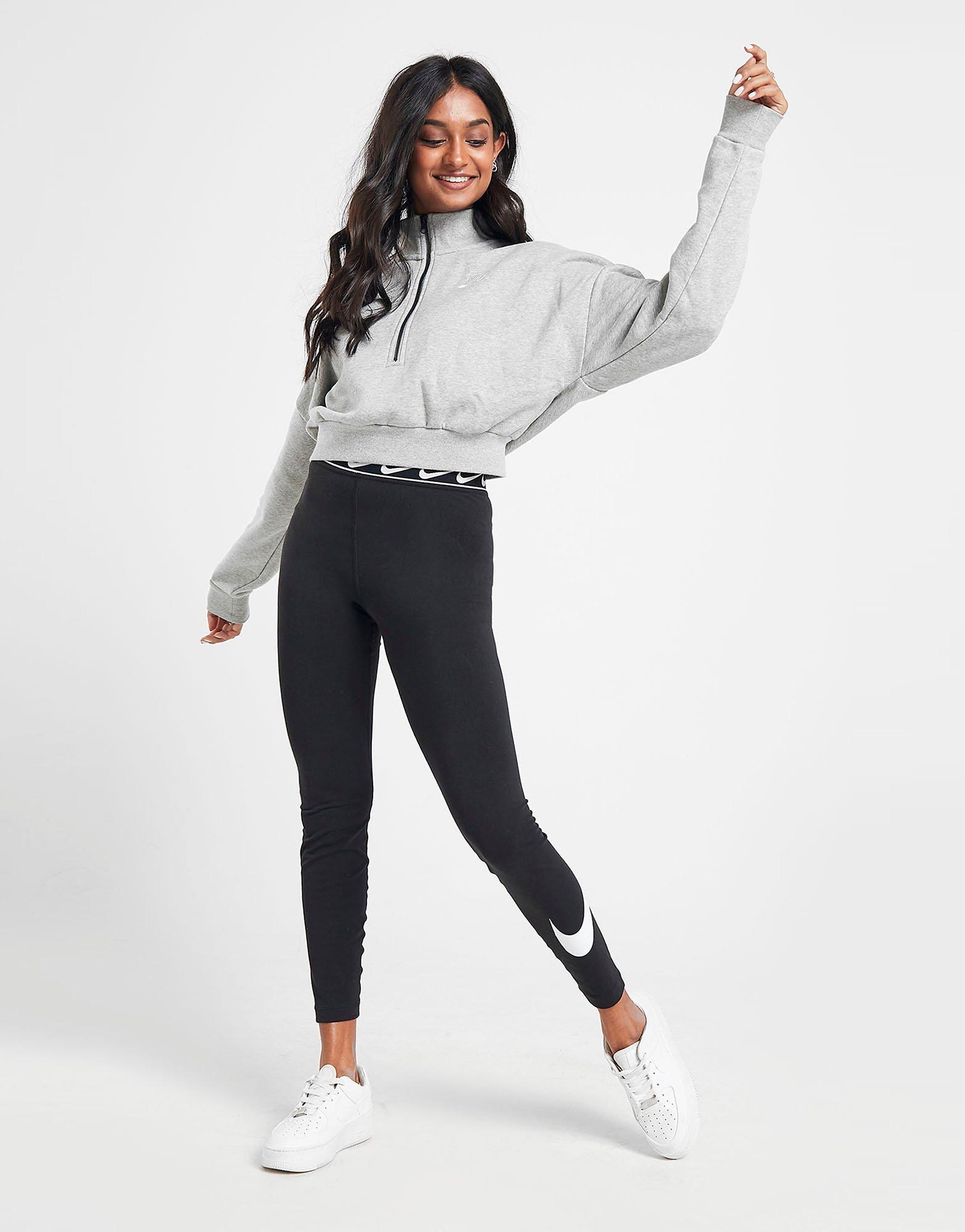 nike womens essential half zip crop sweatshirt