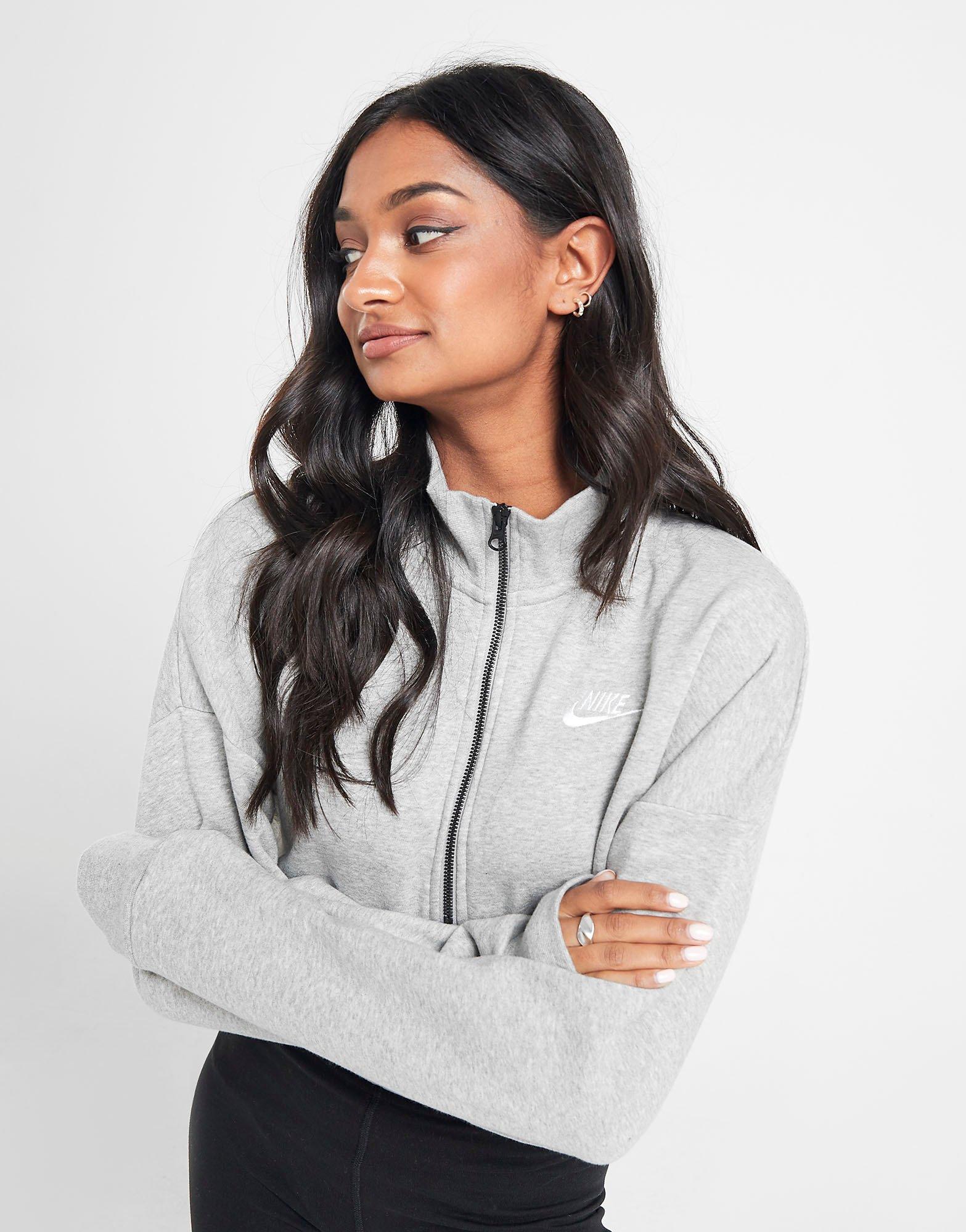 zip crop sweatshirt