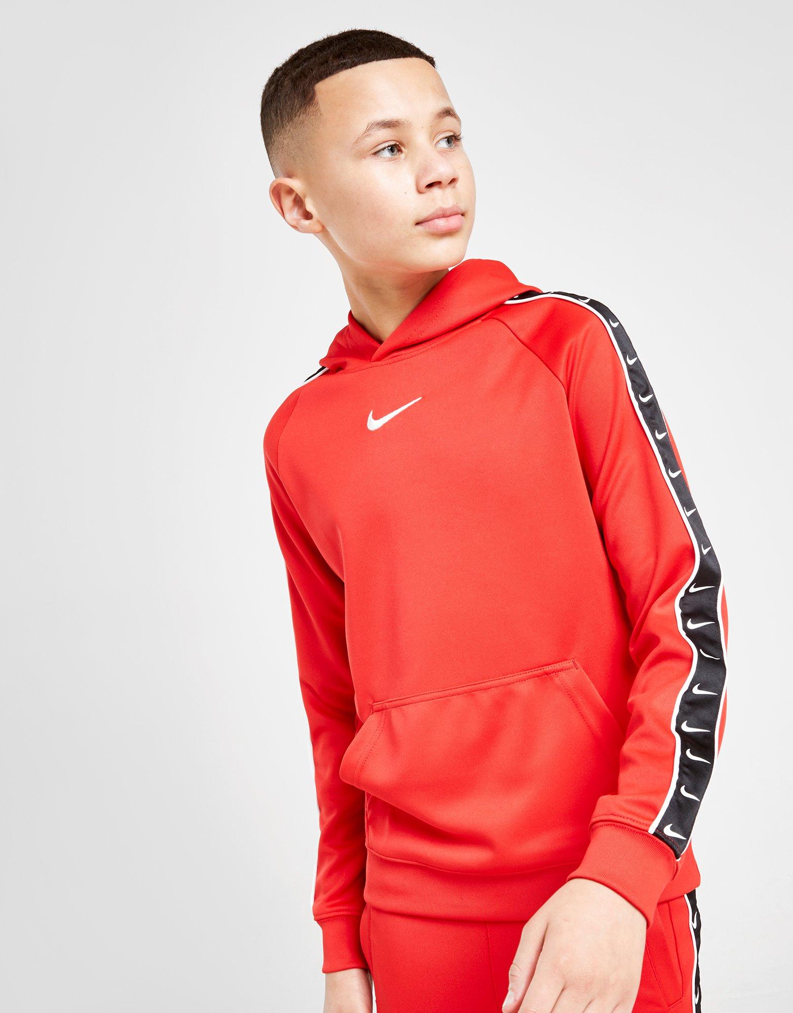 nike red hoodie junior