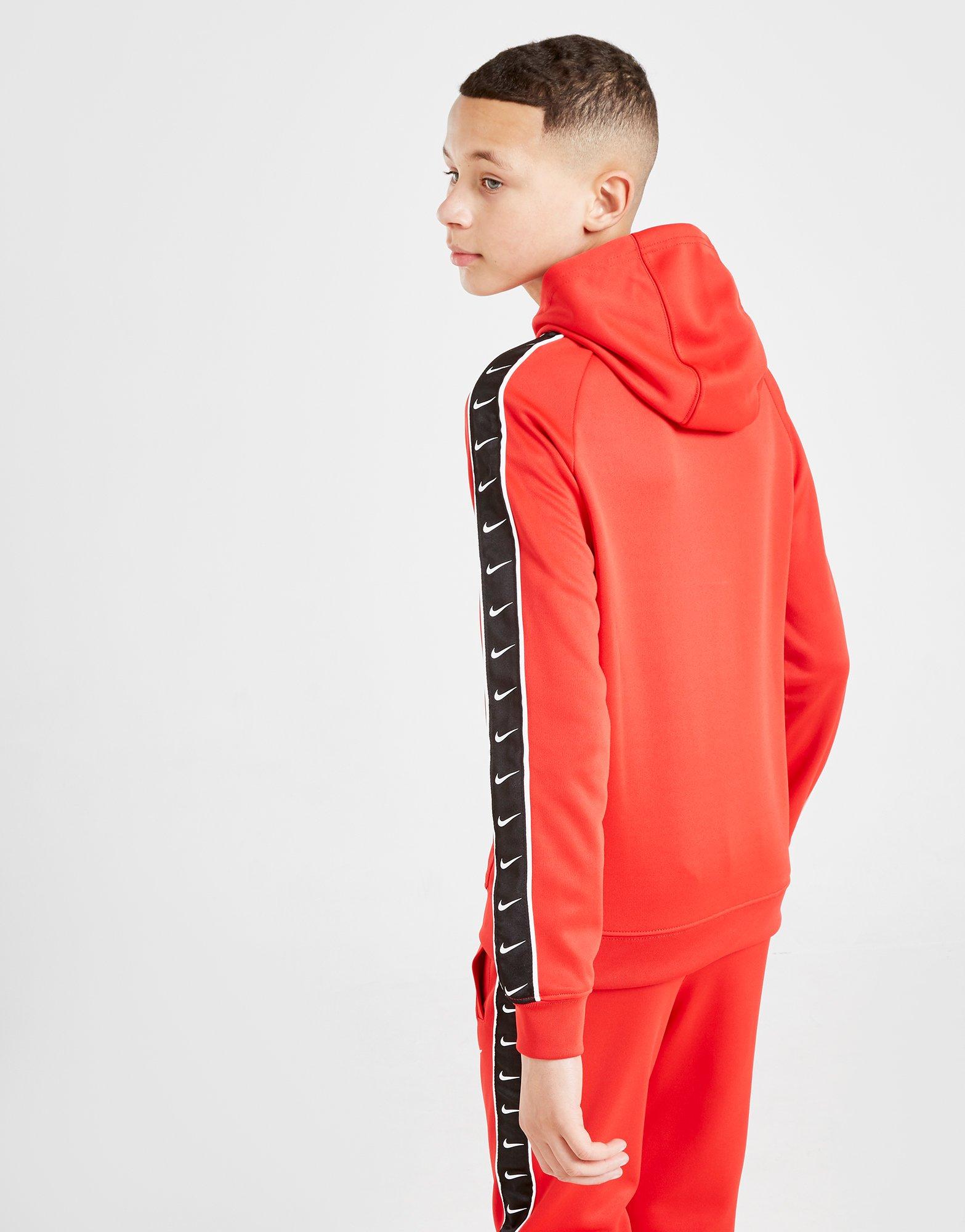 nike red hoodie junior