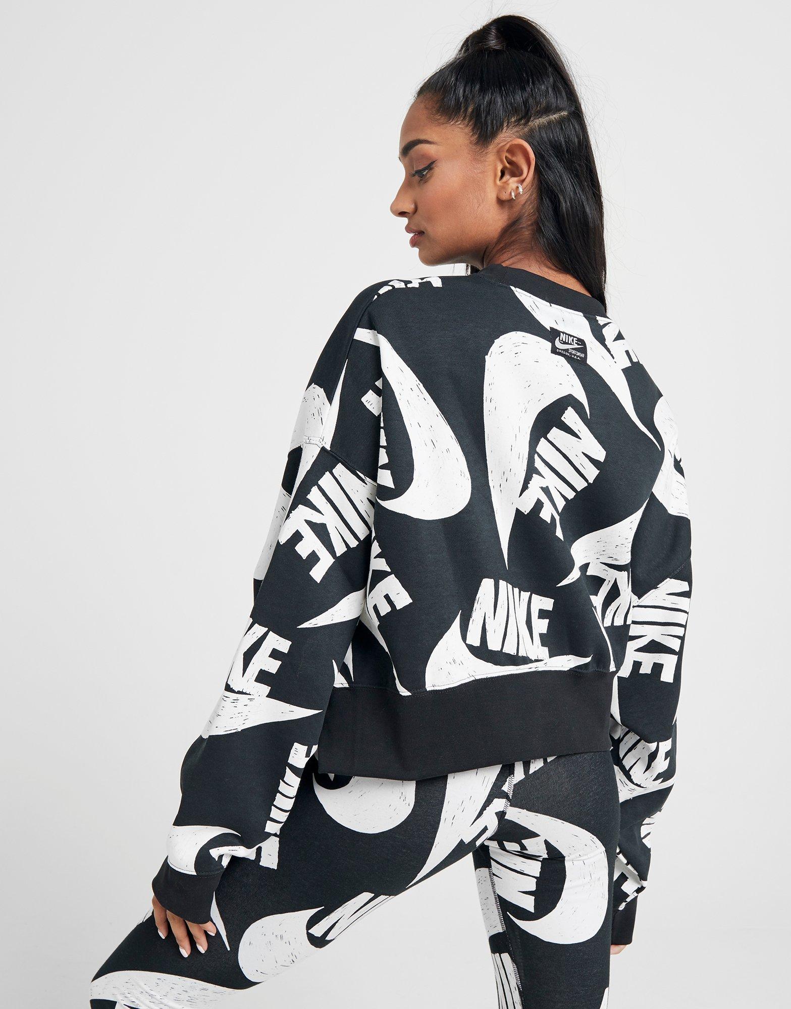 nike all over print sweatshirt