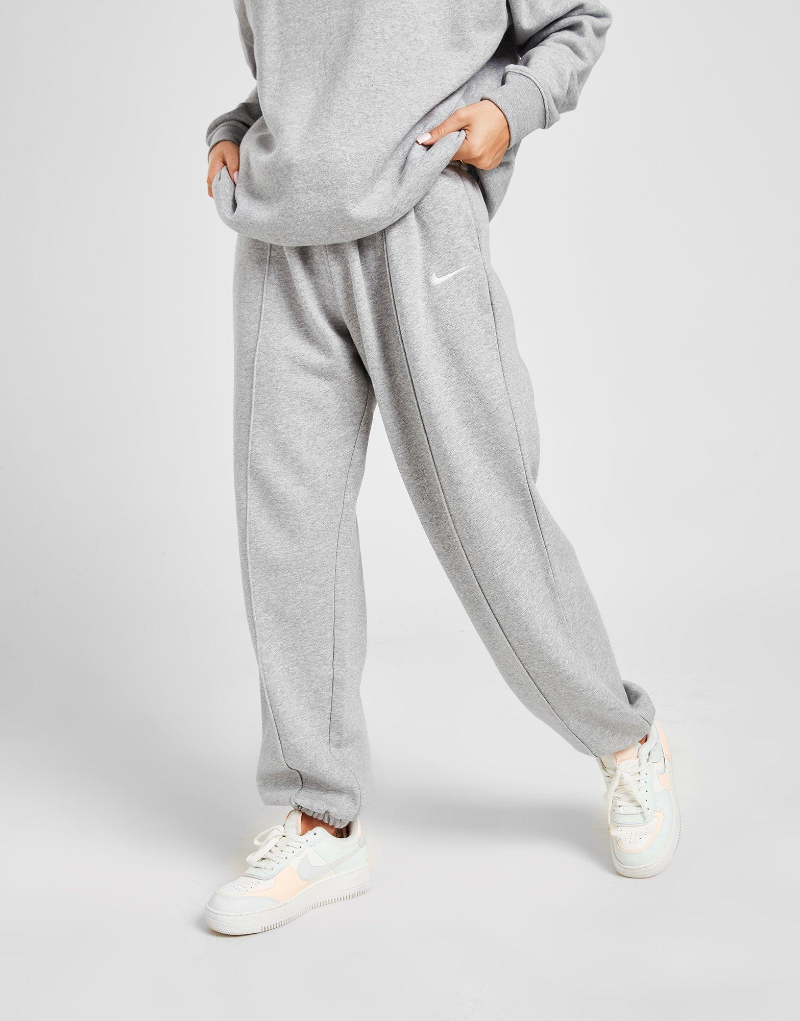 nike swoosh joggers grey