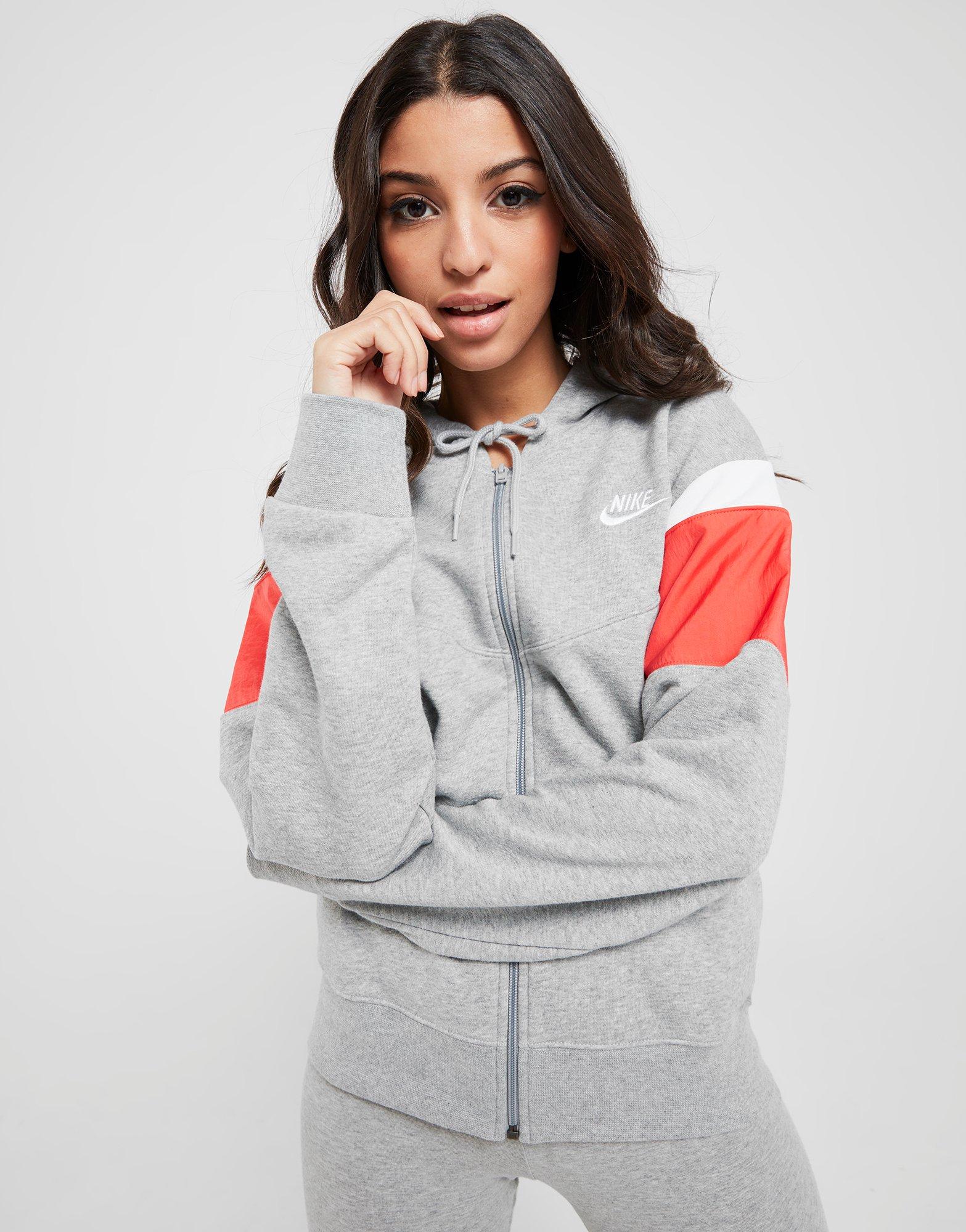 nike heritage full zip hoodie women's