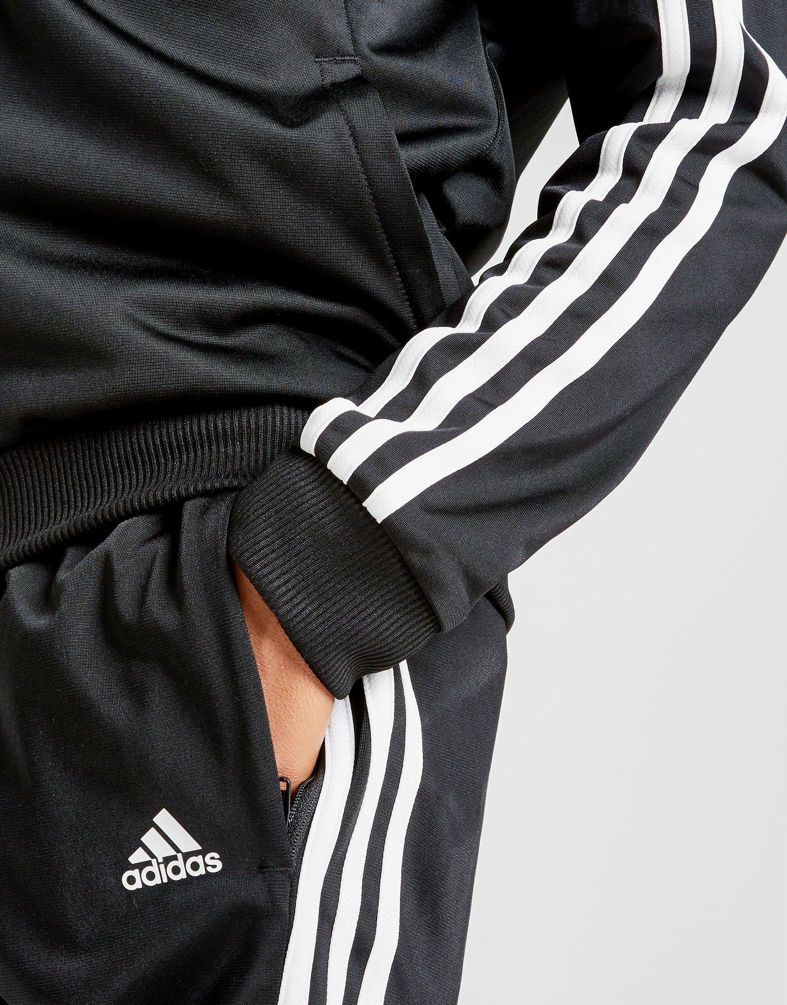 adidas black tracksuit junior