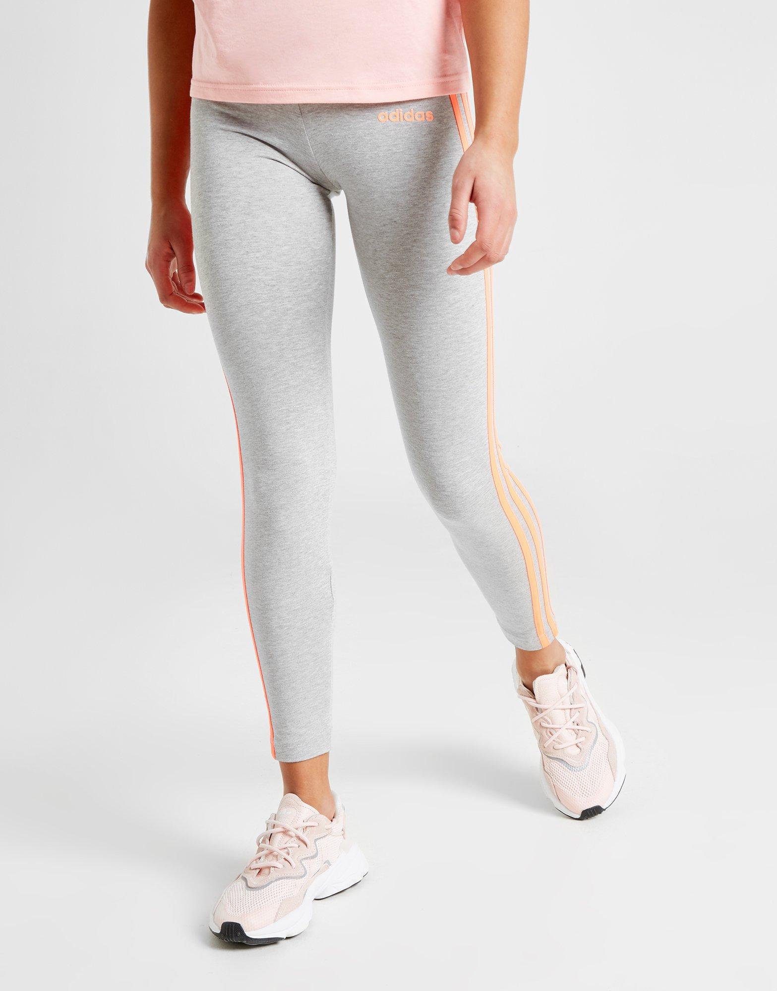 girls adidas three stripe leggings