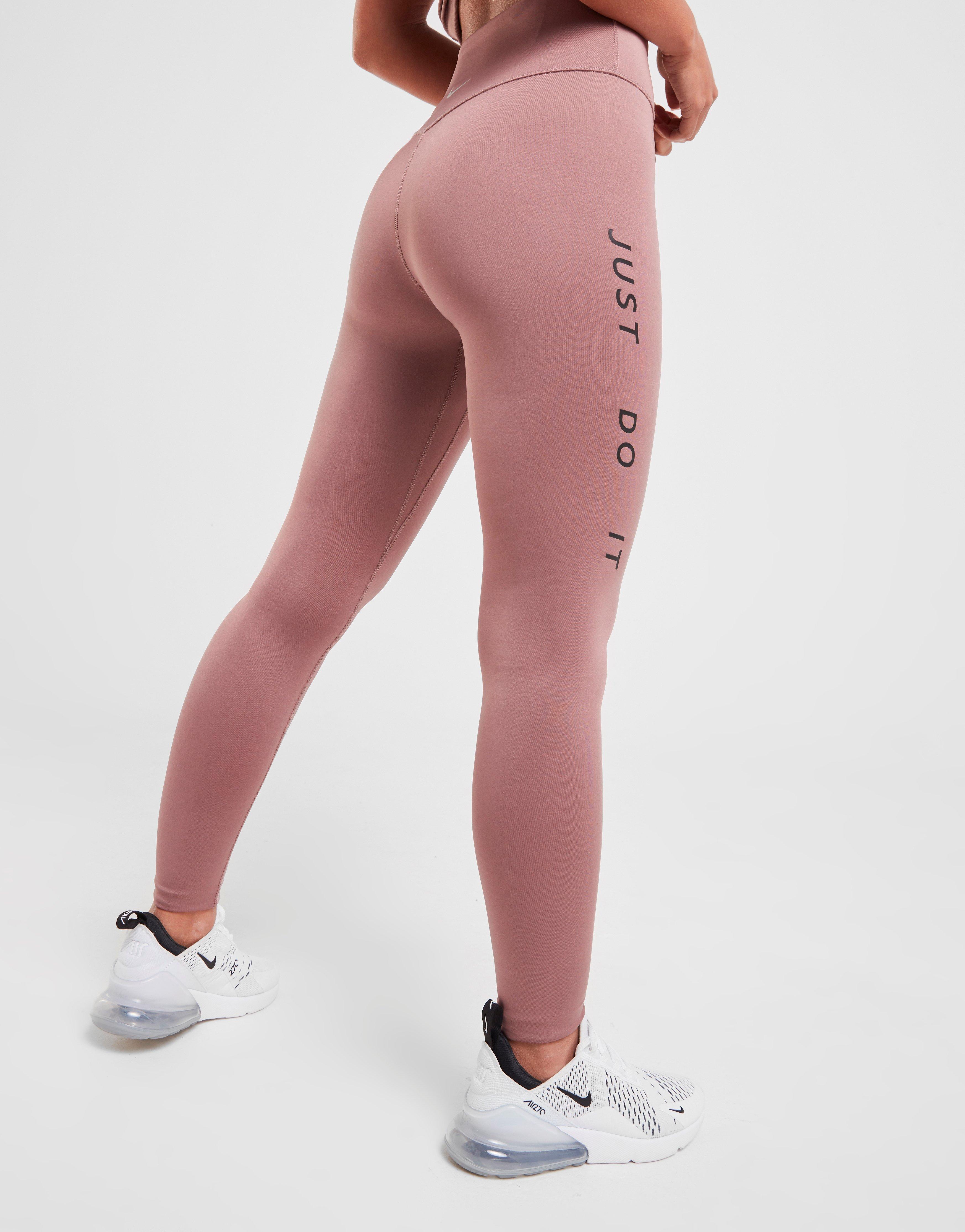 nike pink swoosh leggings