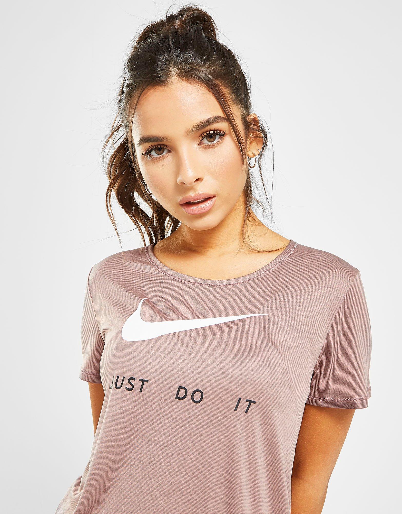 nike pink swoosh t shirt