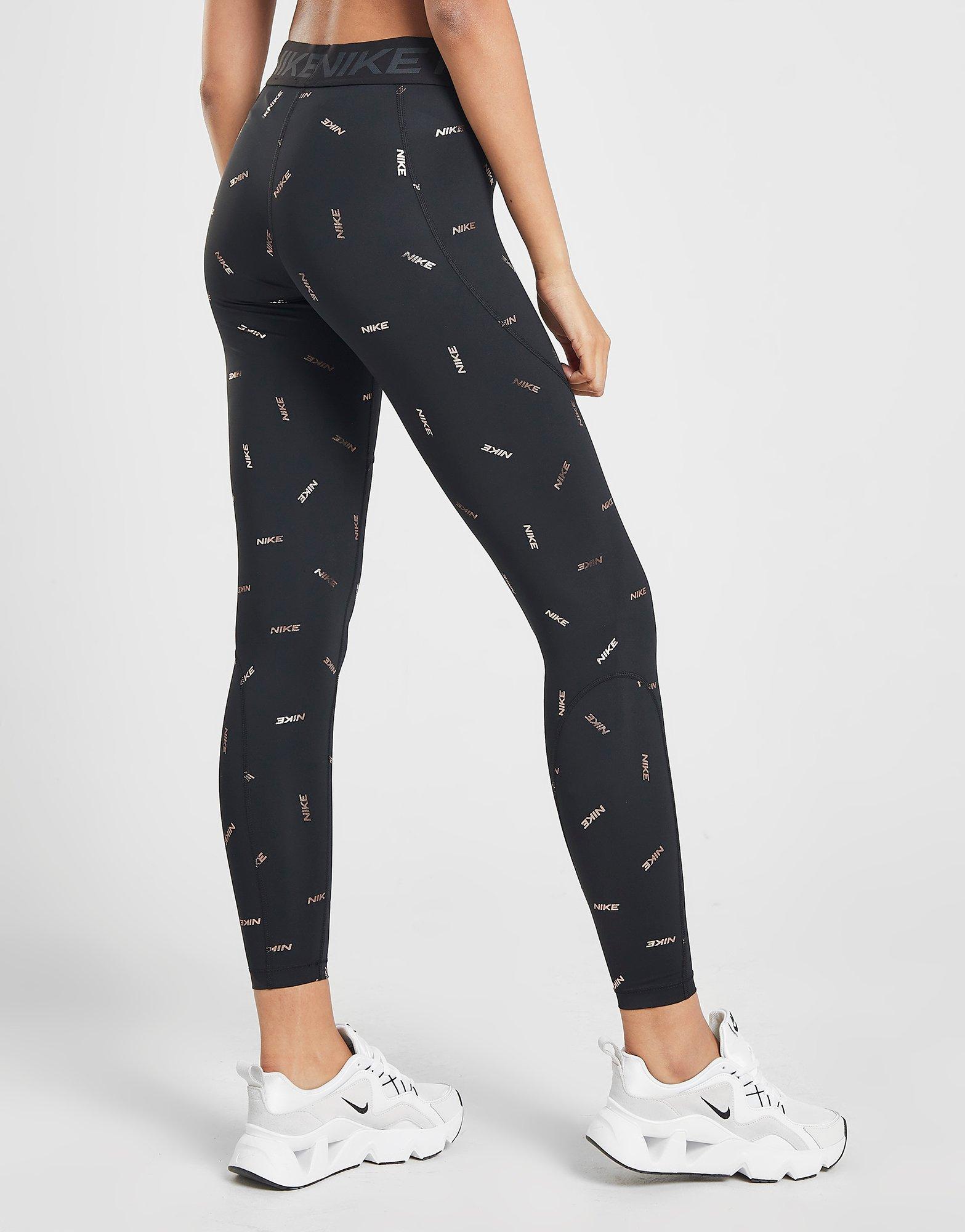 nike leggings with nike logo all over