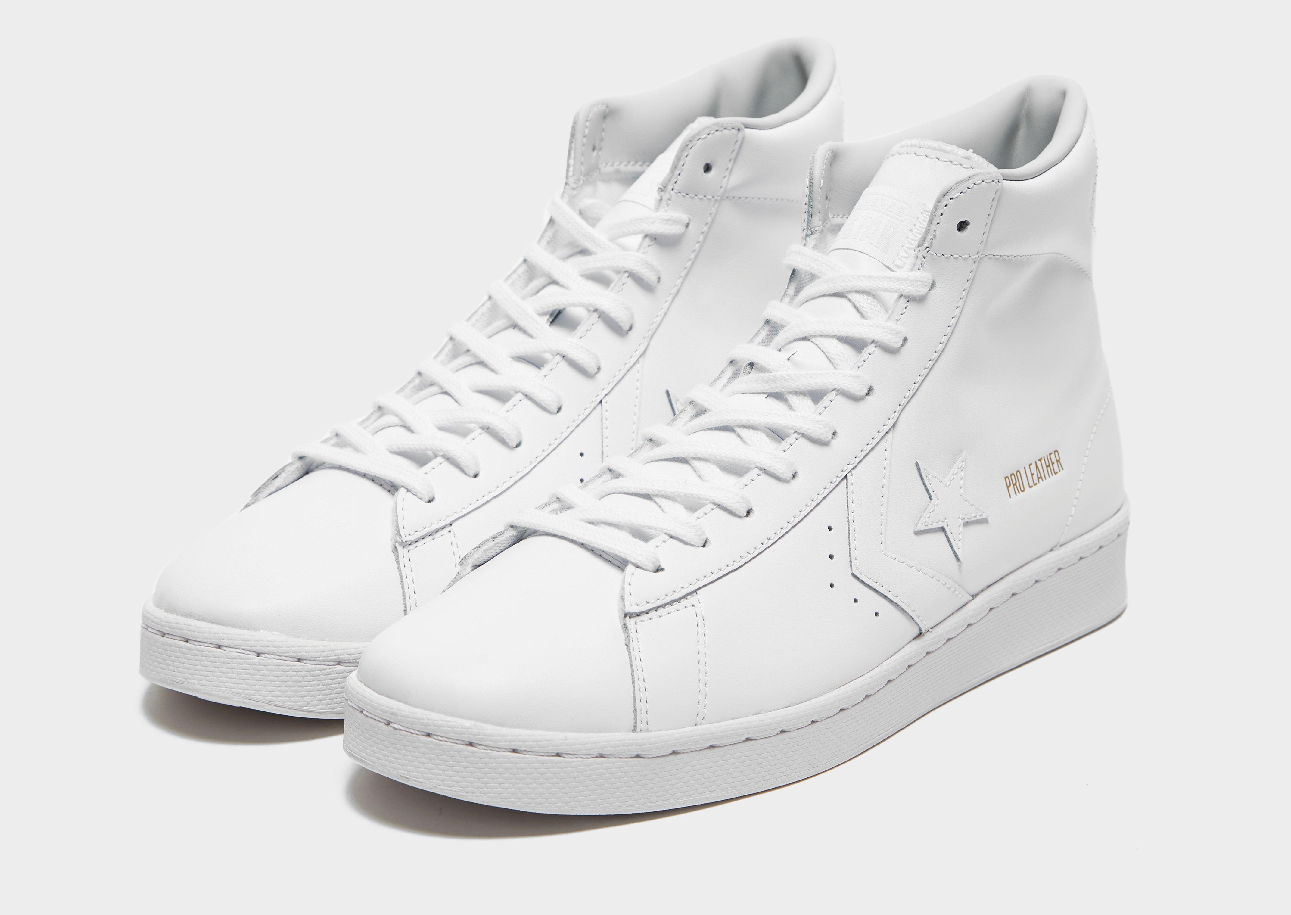 jd sports white leather converse