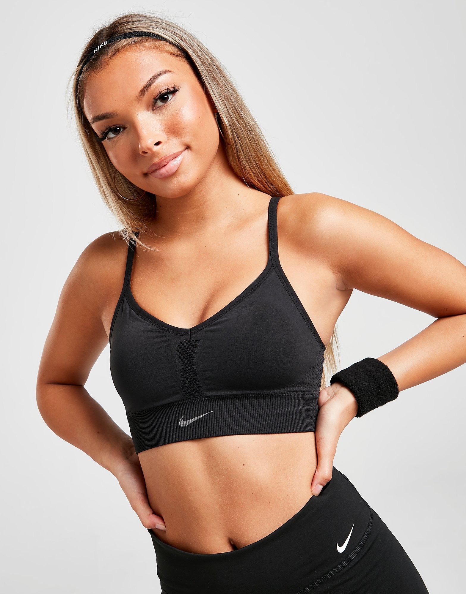 Buy Black Nike Training Seamless Bra JD Sports JD Sports Ireland