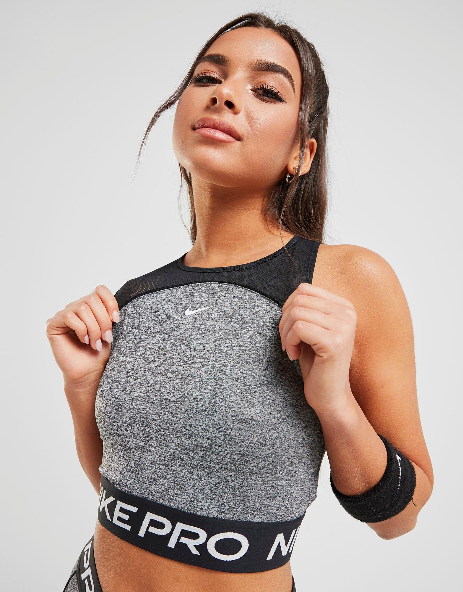 nike pro cropped tank