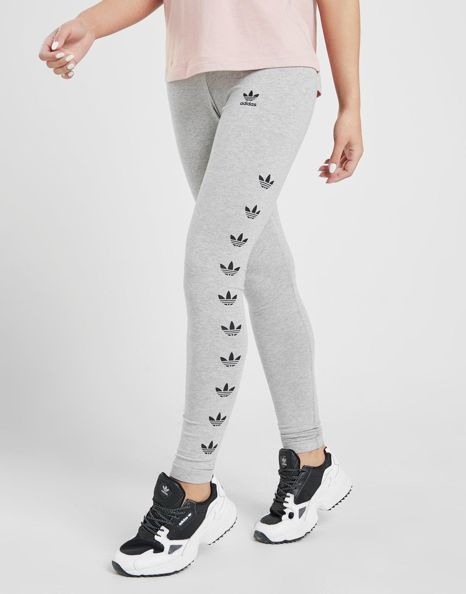 adidas grey trefoil leggings