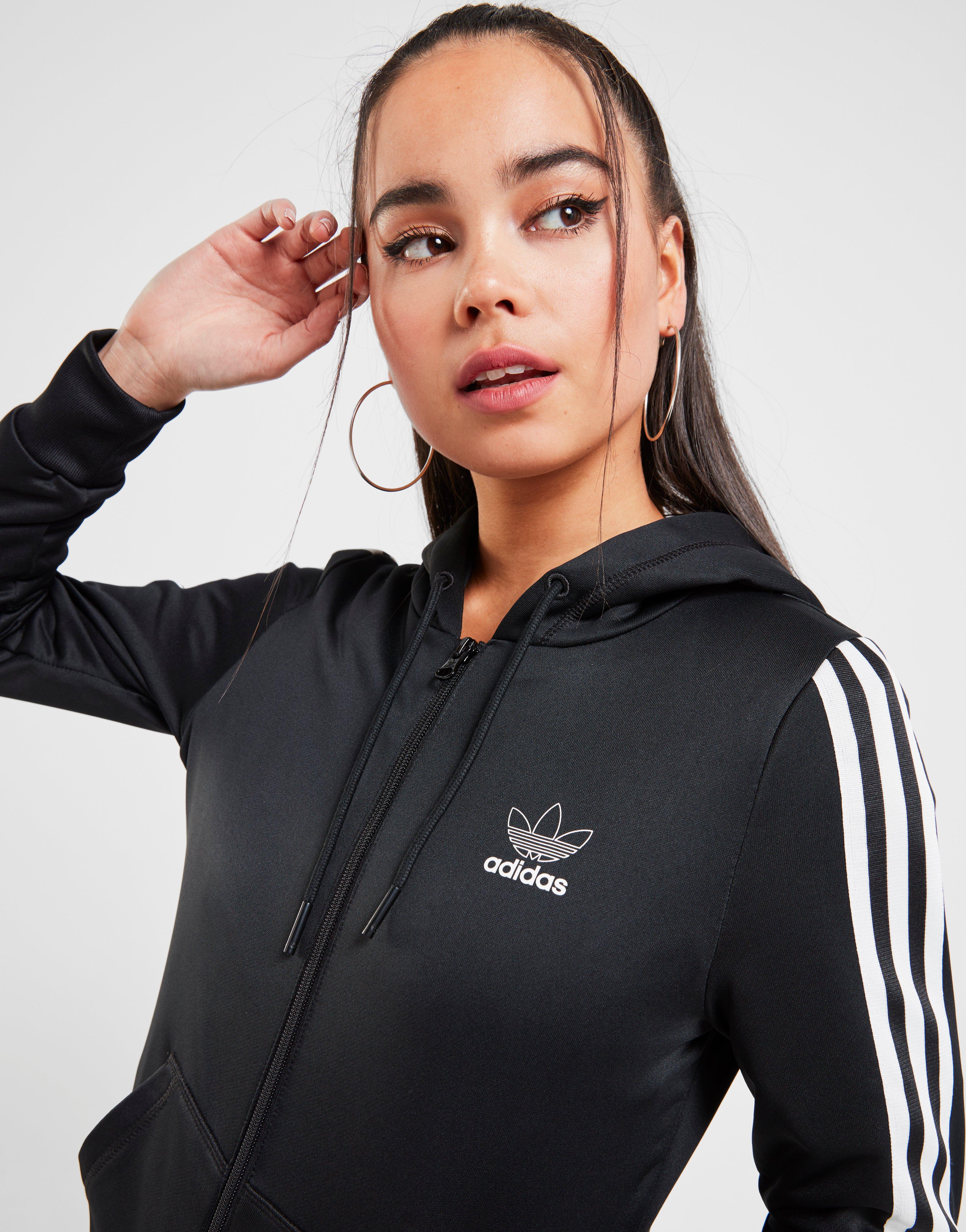 adidas originals poly full zip hoodie women's