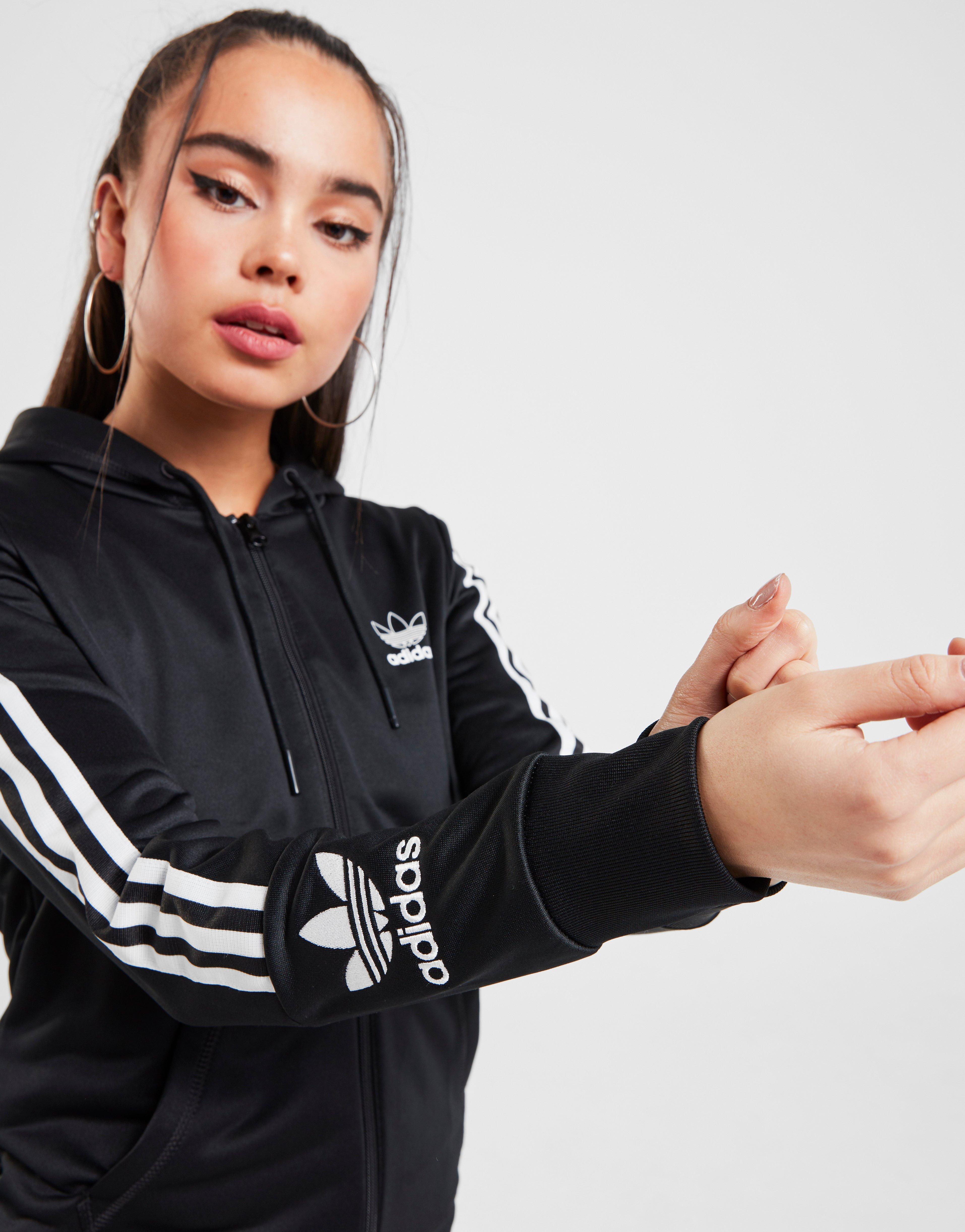 adidas originals poly full zip hoodie women's