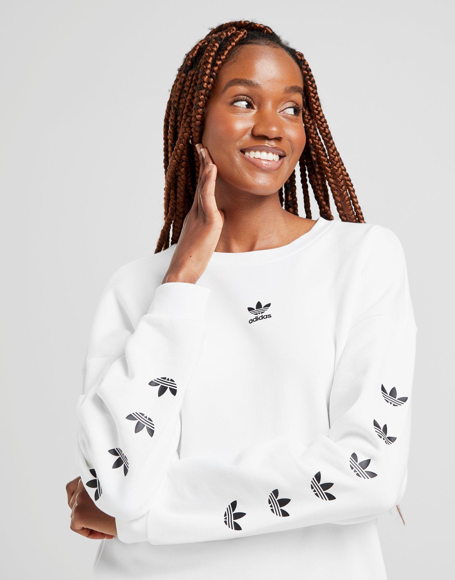 women's adidas originals repeat trefoil crew sweatshirt