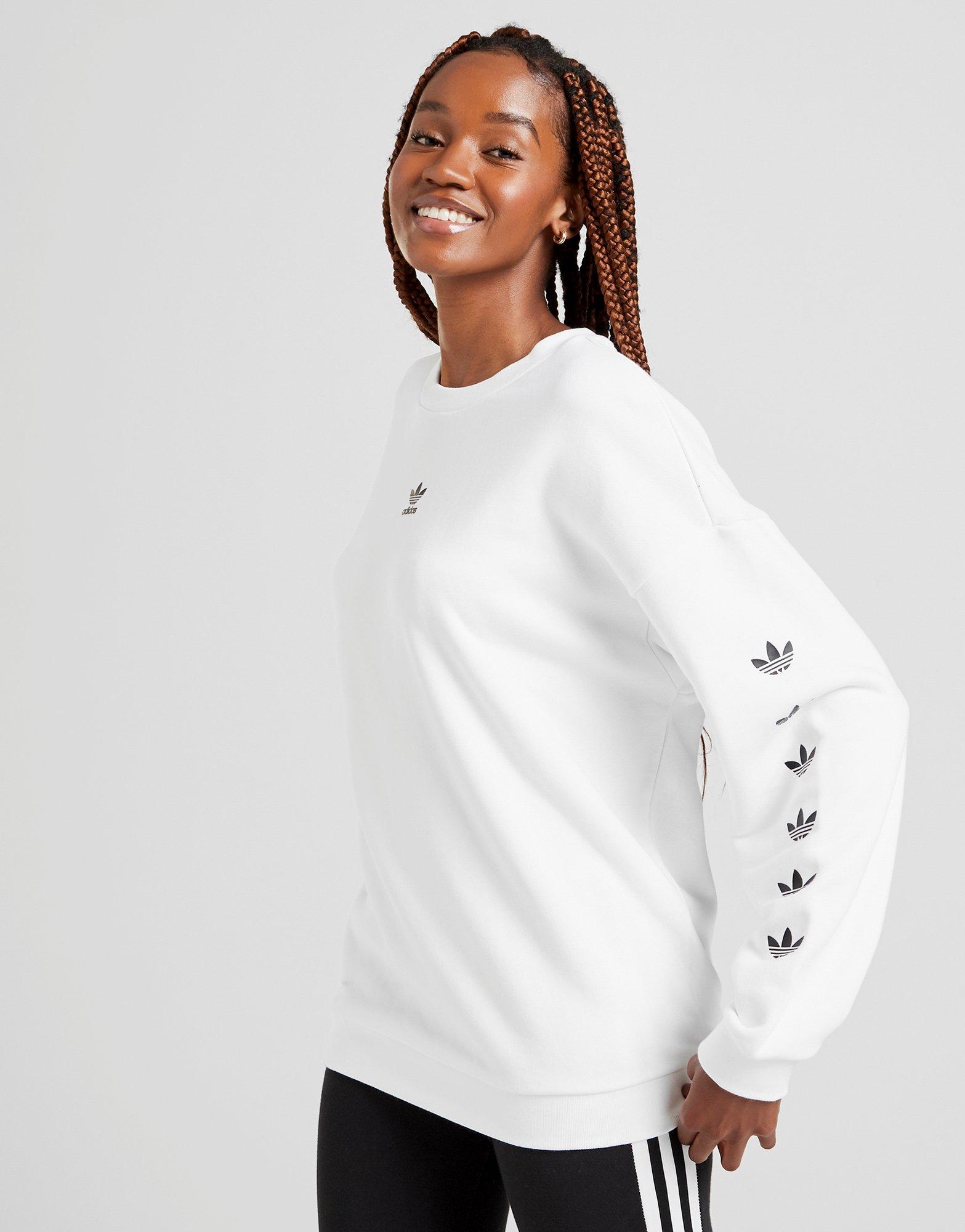 sweat sport femme manches longues trefoil adidas originals