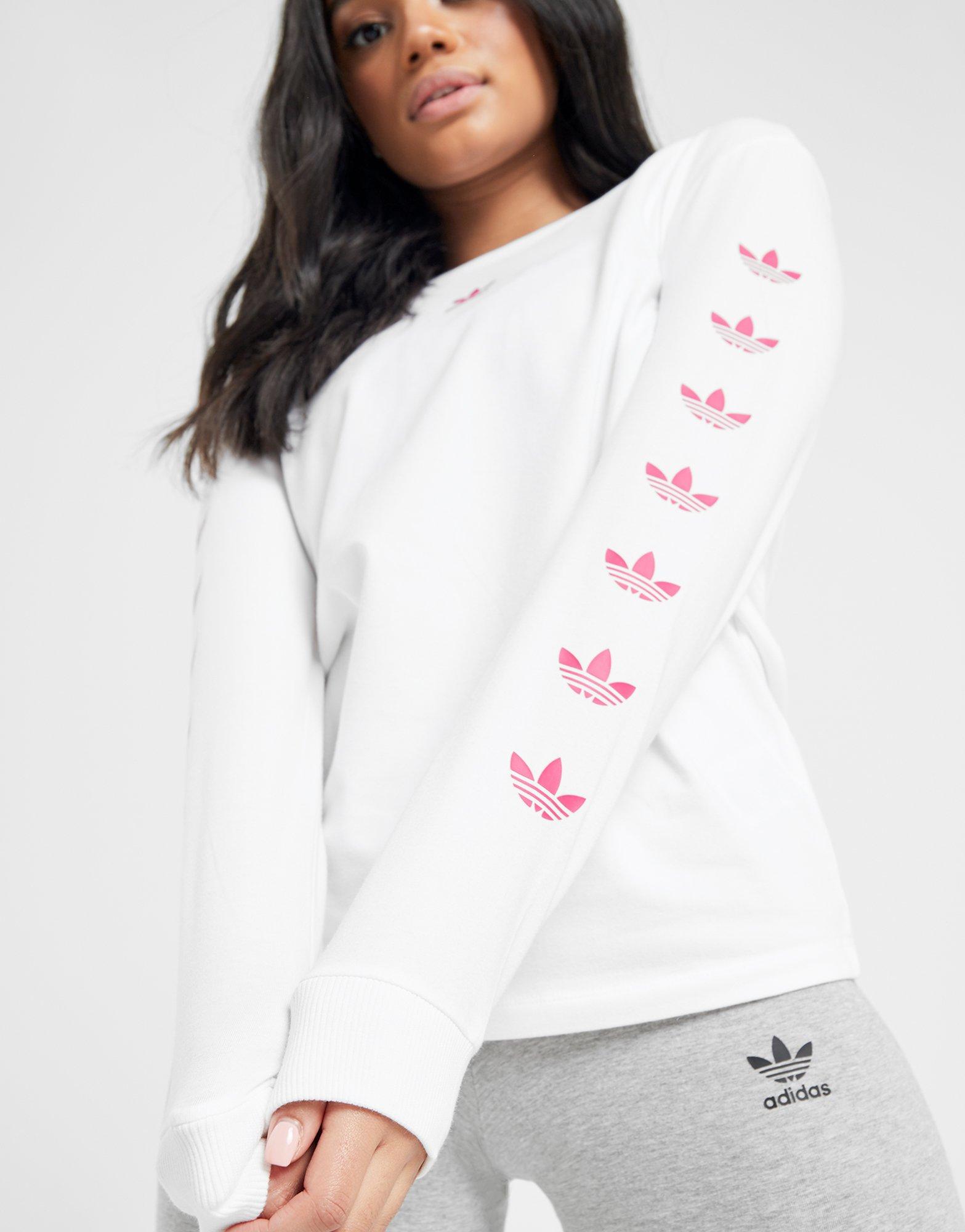 sweat sport femme manches longues trefoil adidas originals