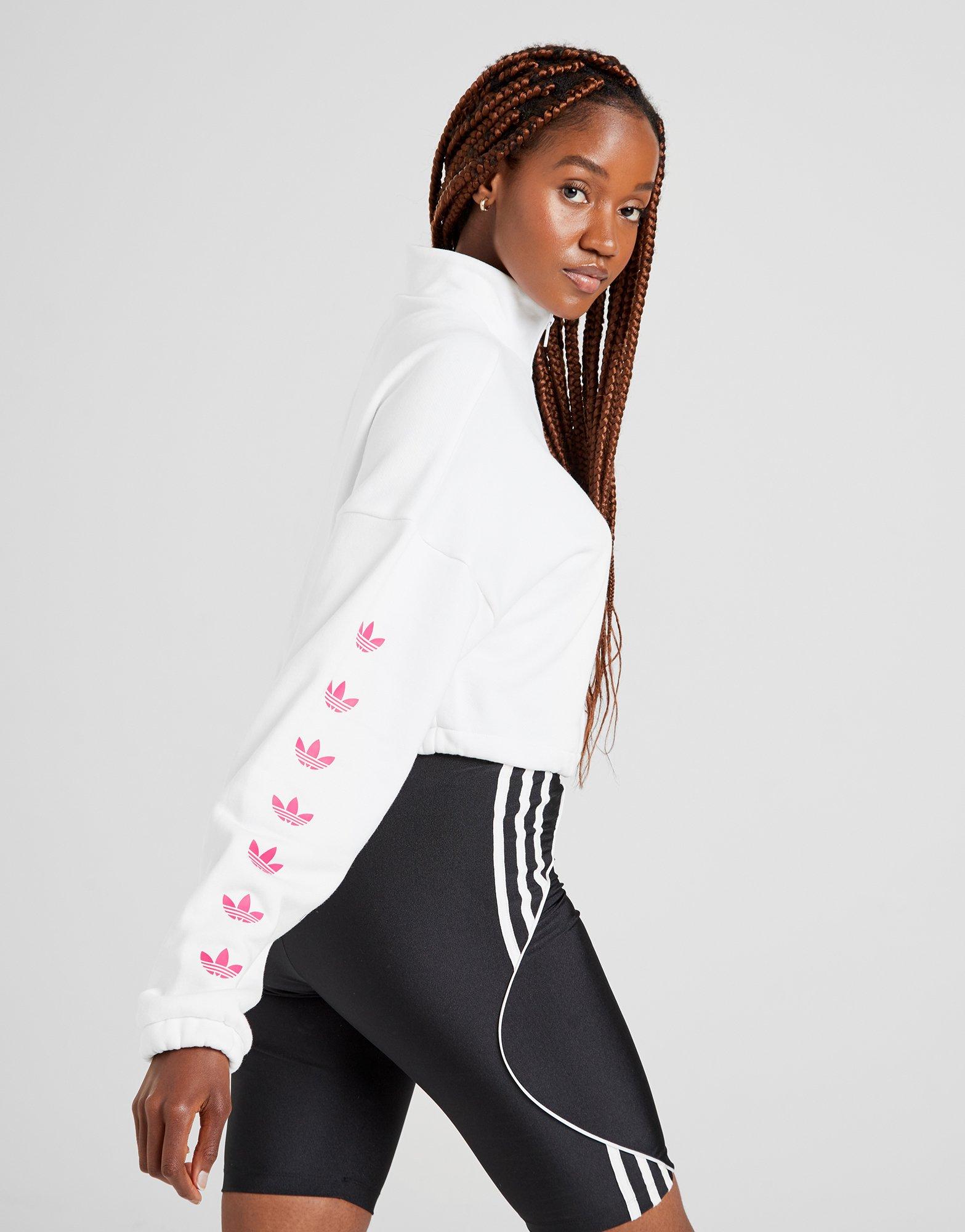 adidas trefoil half zip hoodie