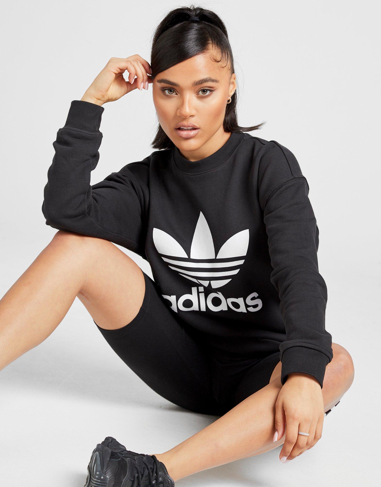 adidas trefoil crew sweat