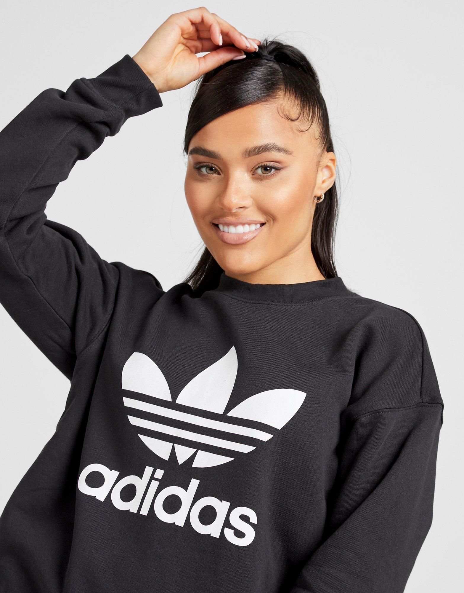 adidas trefoil crew sweat