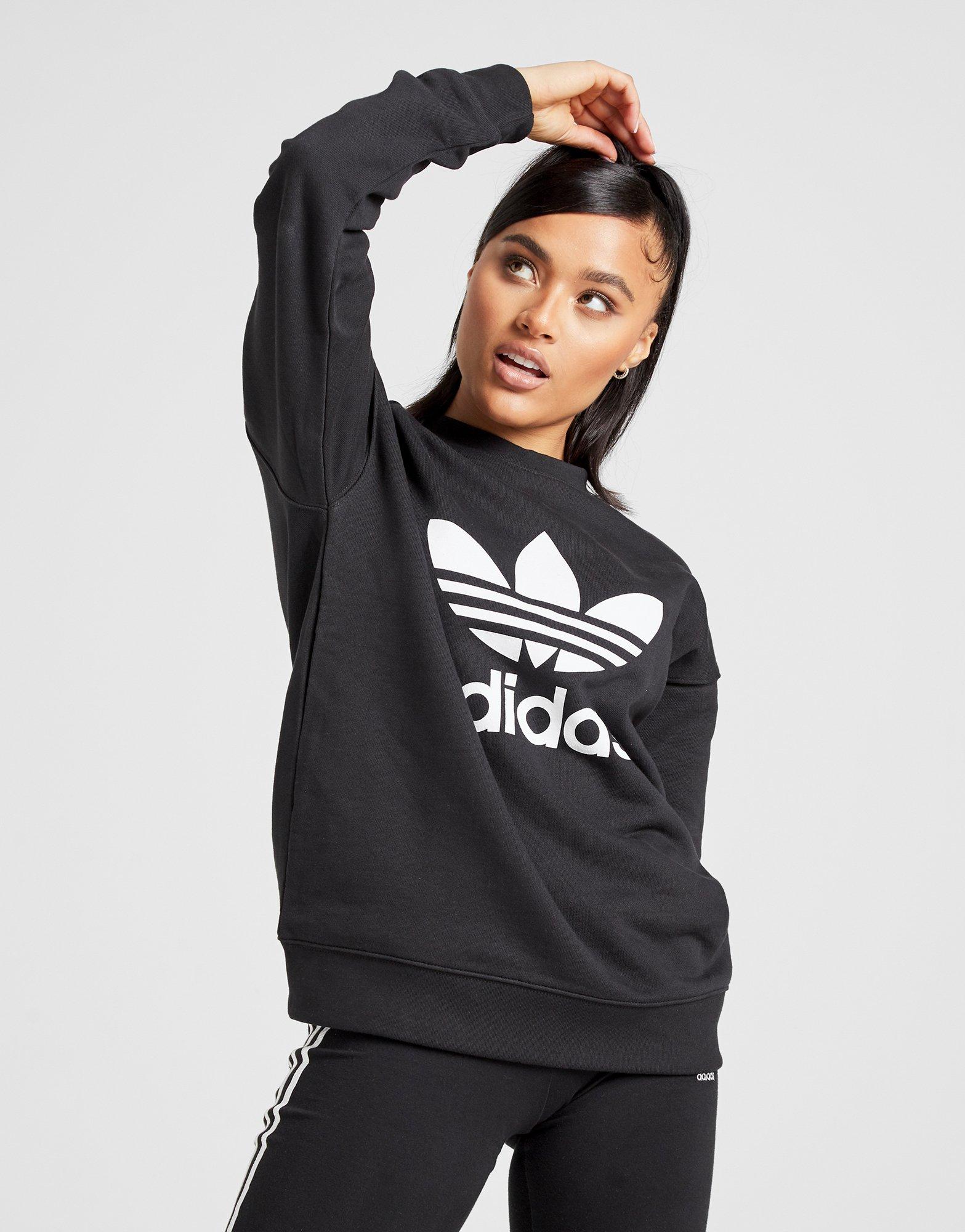 adidas trefoil crew w sweater