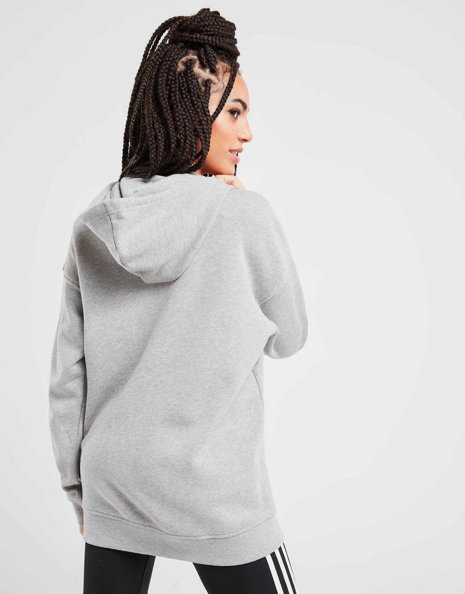 adidas trefoil hoodie damen grau