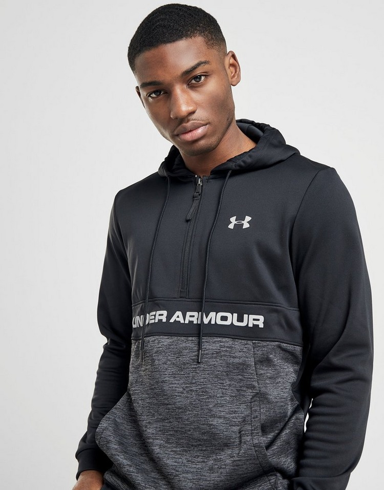 Buy Black Under Armour 1/2 Zip Fleece Hoodie JD Sports JD Sports