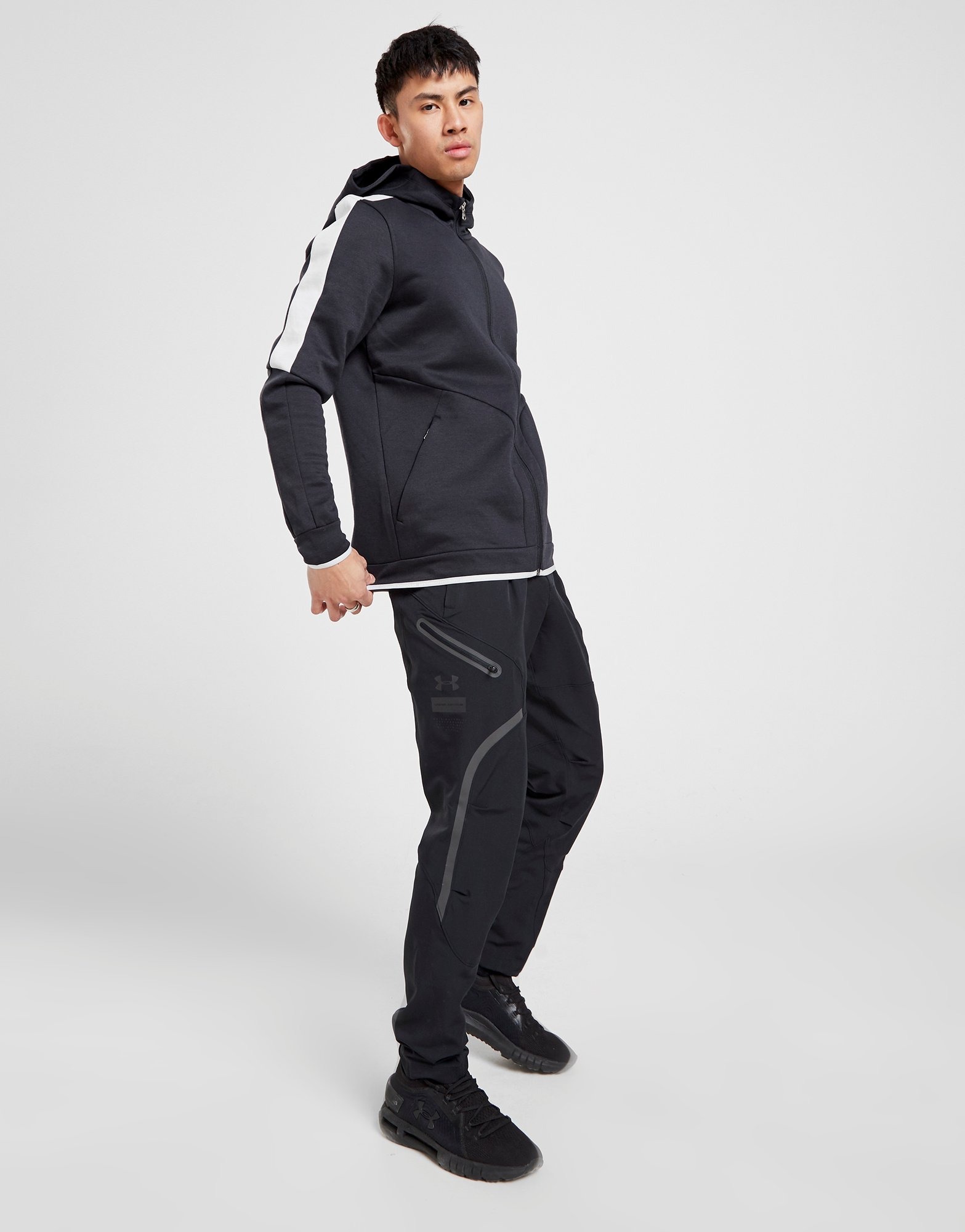 Black Under Armour Stretch Woven Utility Pants | JD Sports Global