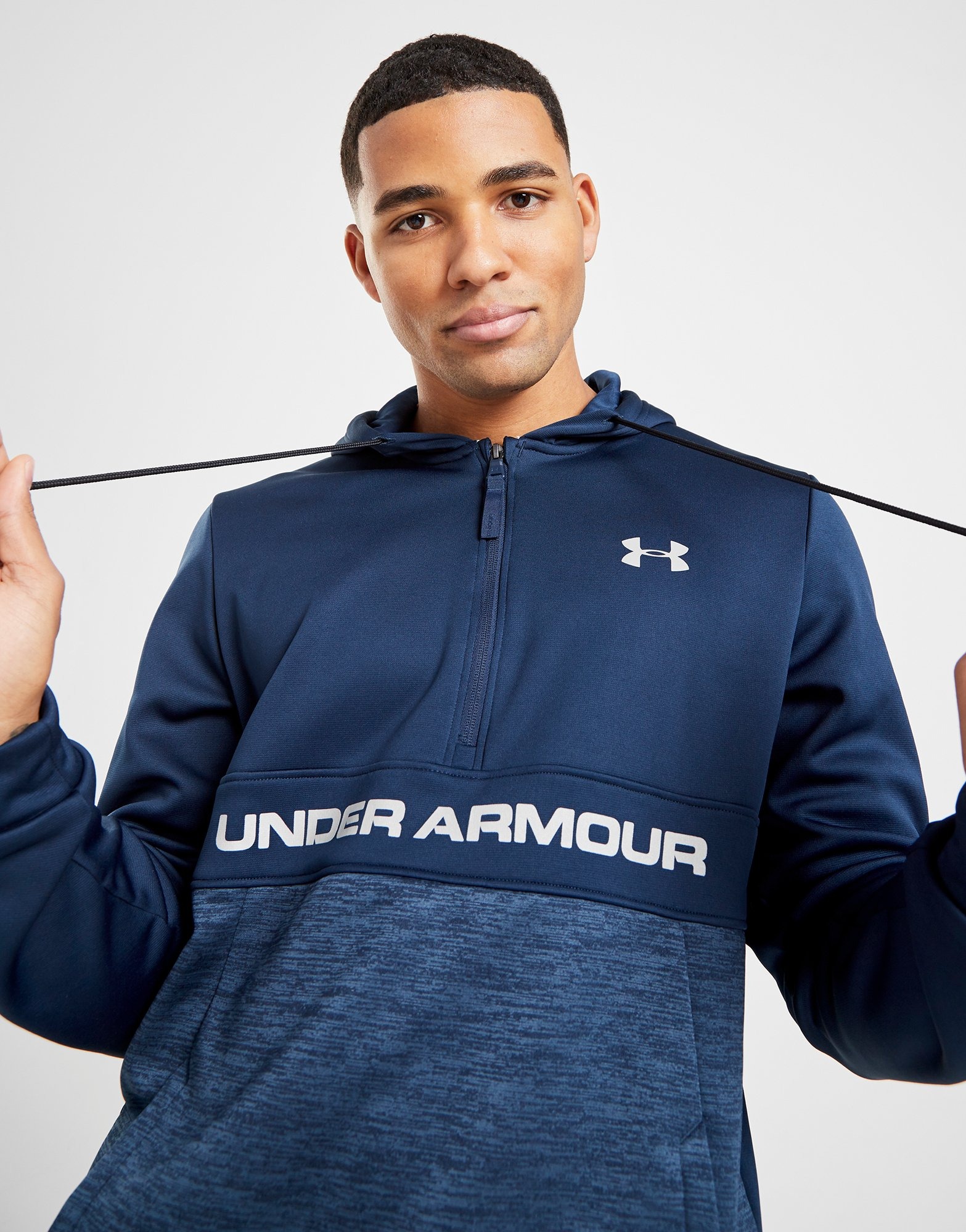 Buy Blue Under Armour Fleece 1/2 Zip Hoodie JD Sports JD Sports Ireland