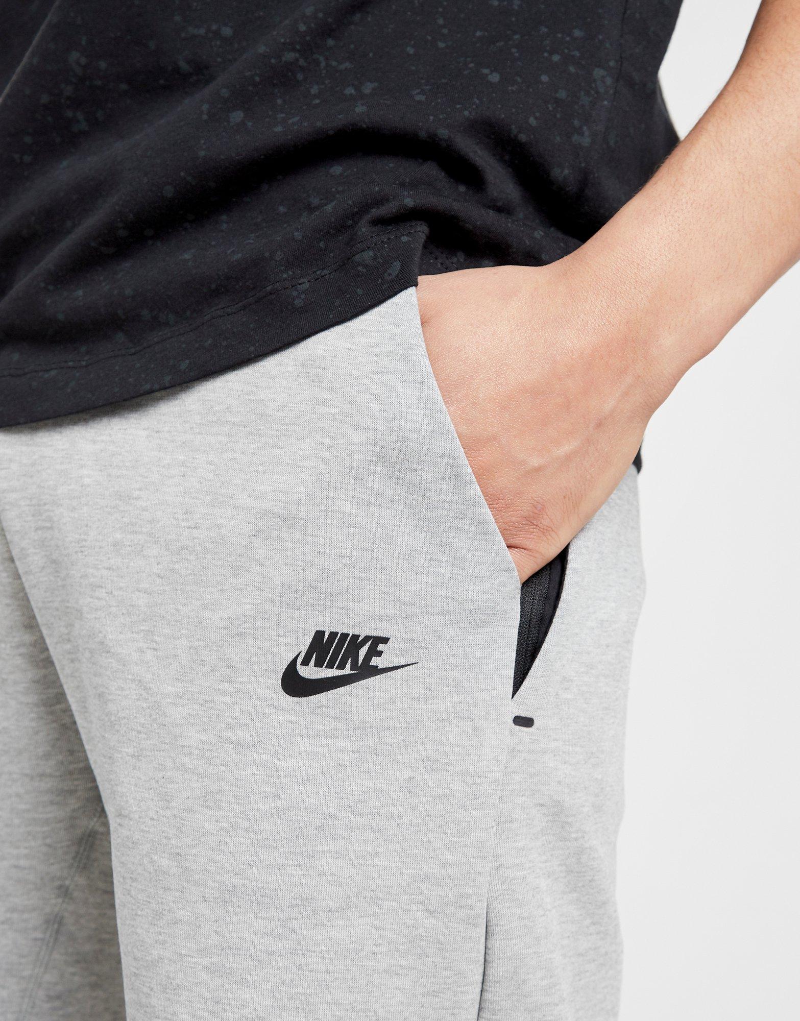 grey tech fleece shorts