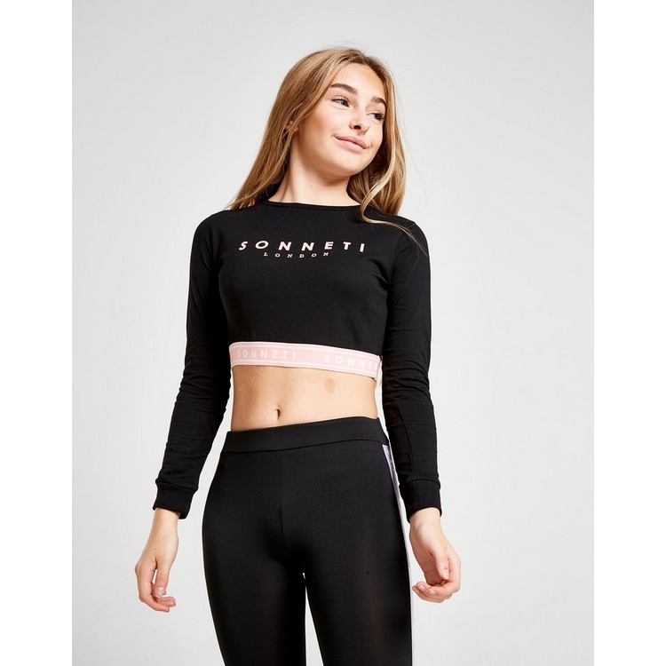 Sonneti Girls' Peyton Long Sleeve Crop Top Junior