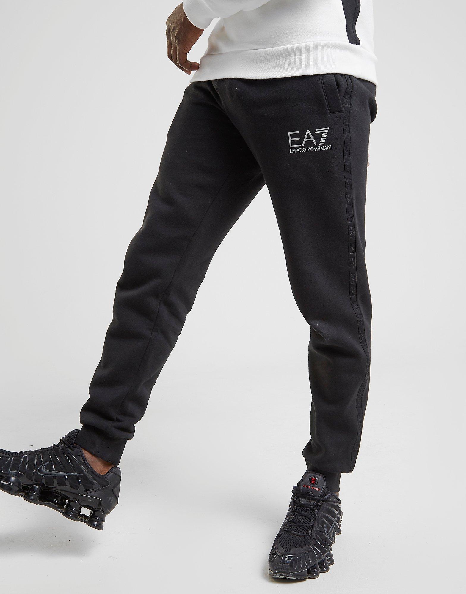 ea7 black tracksuit bottoms