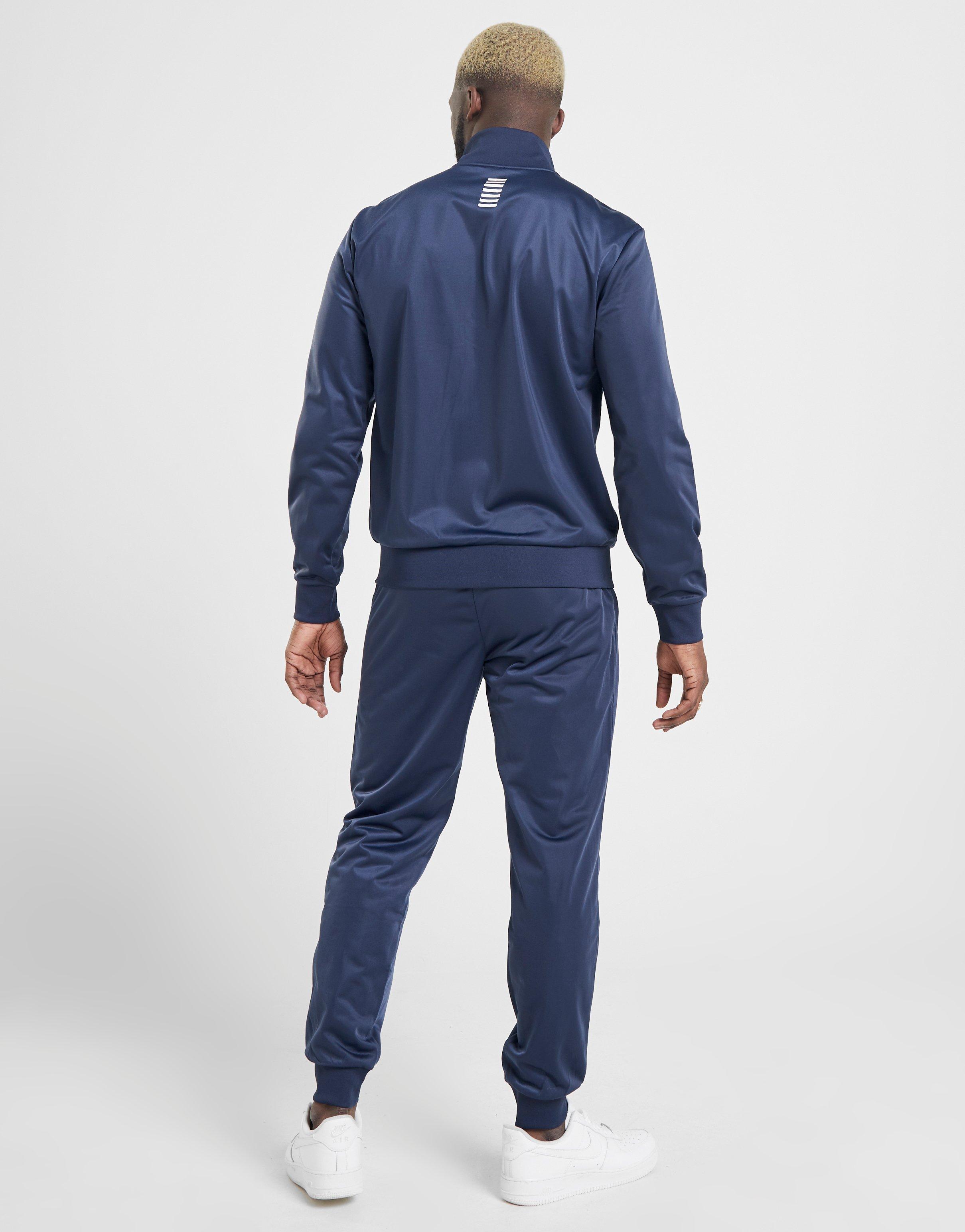 emporio armani lightweight lounge tracksuit navy