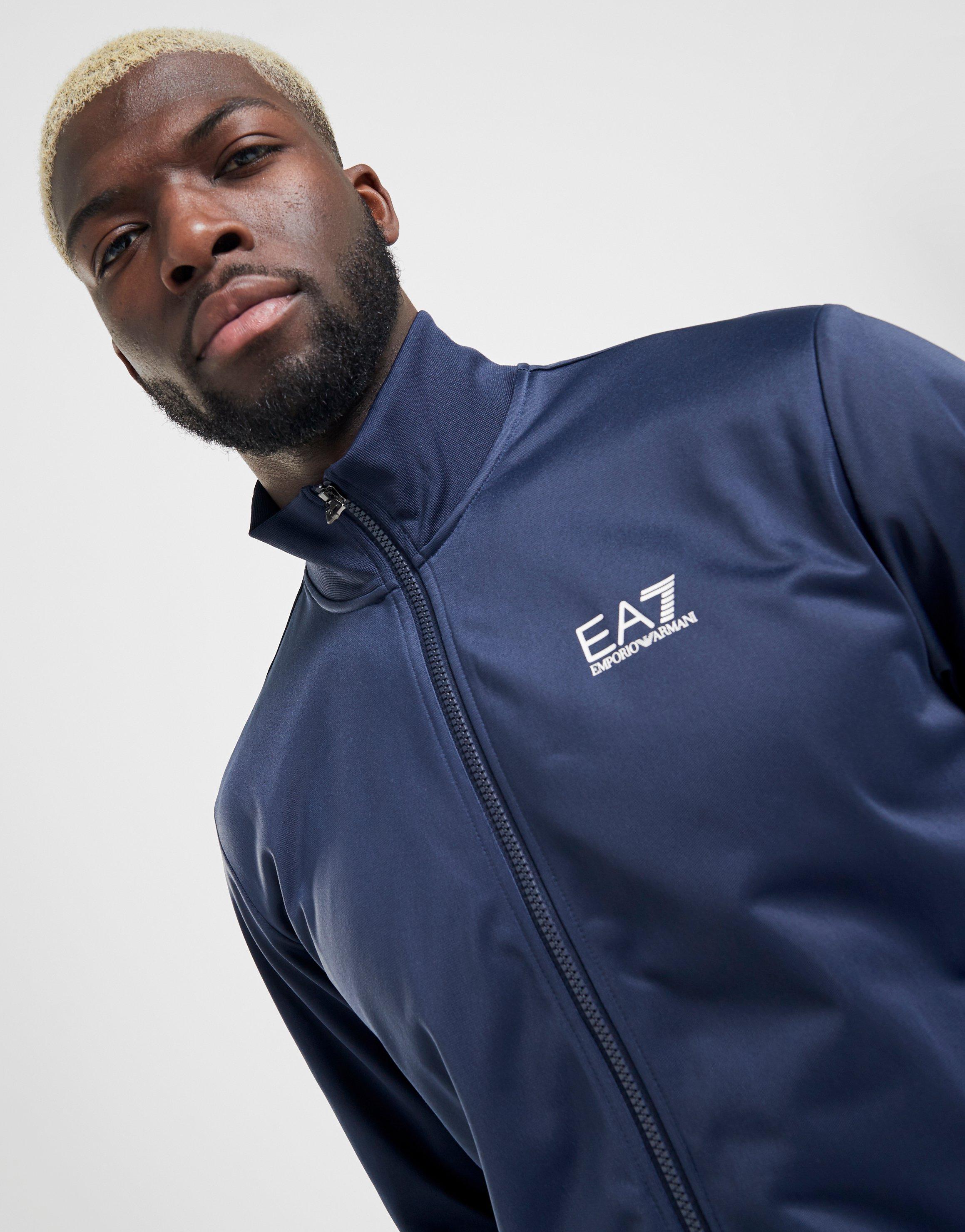 emporio armani lightweight lounge tracksuit navy