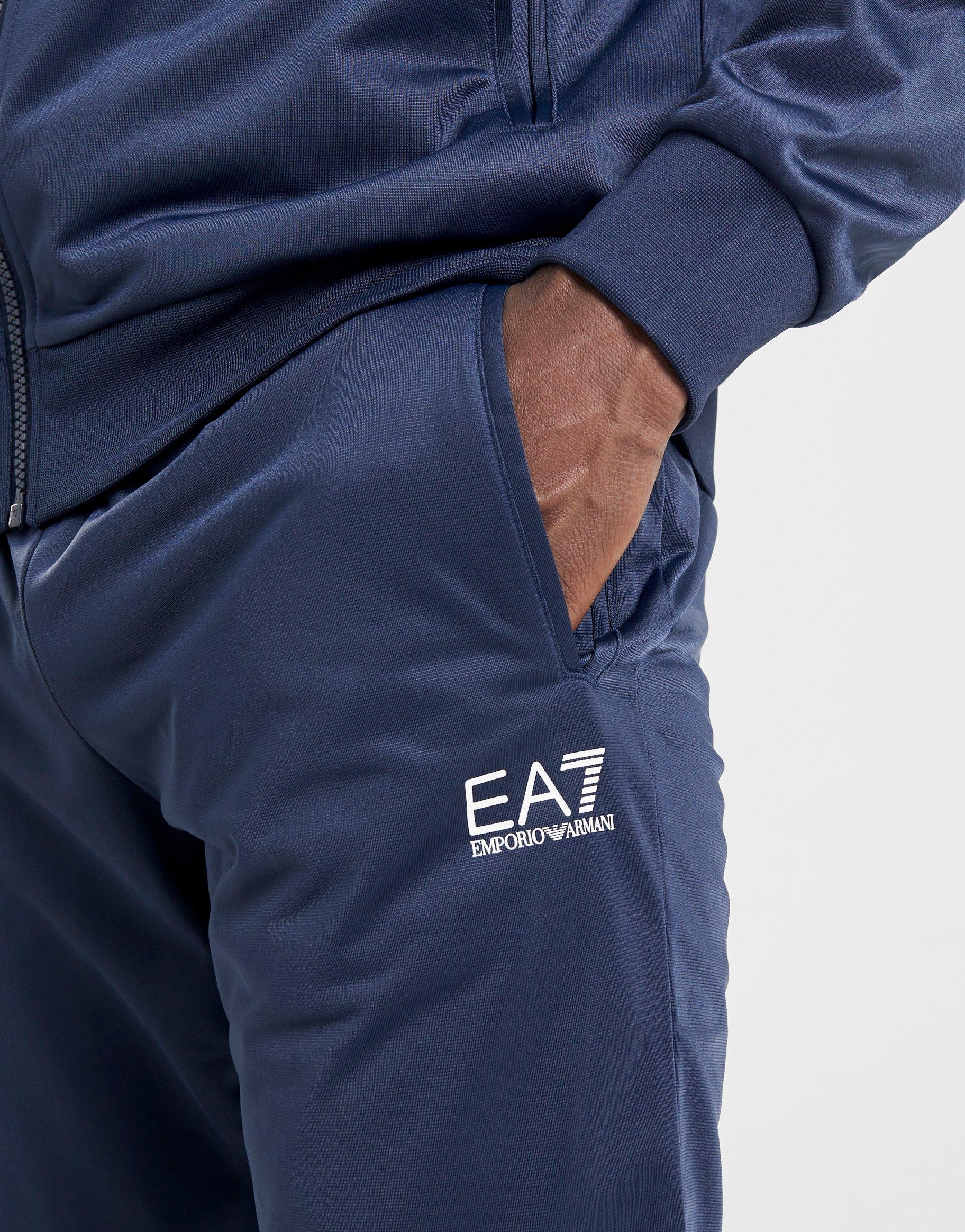 blue armani tracksuit