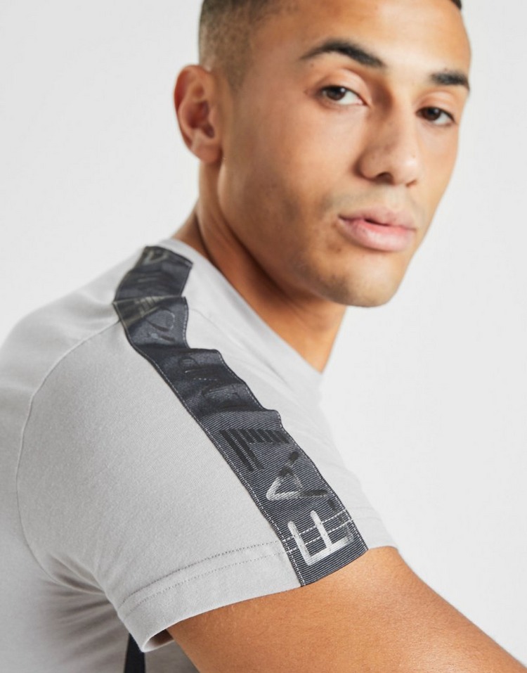 Buy Grey Emporio Armani EA7 Grain Tape T-Shirt Men's | JD Sports | JD ...