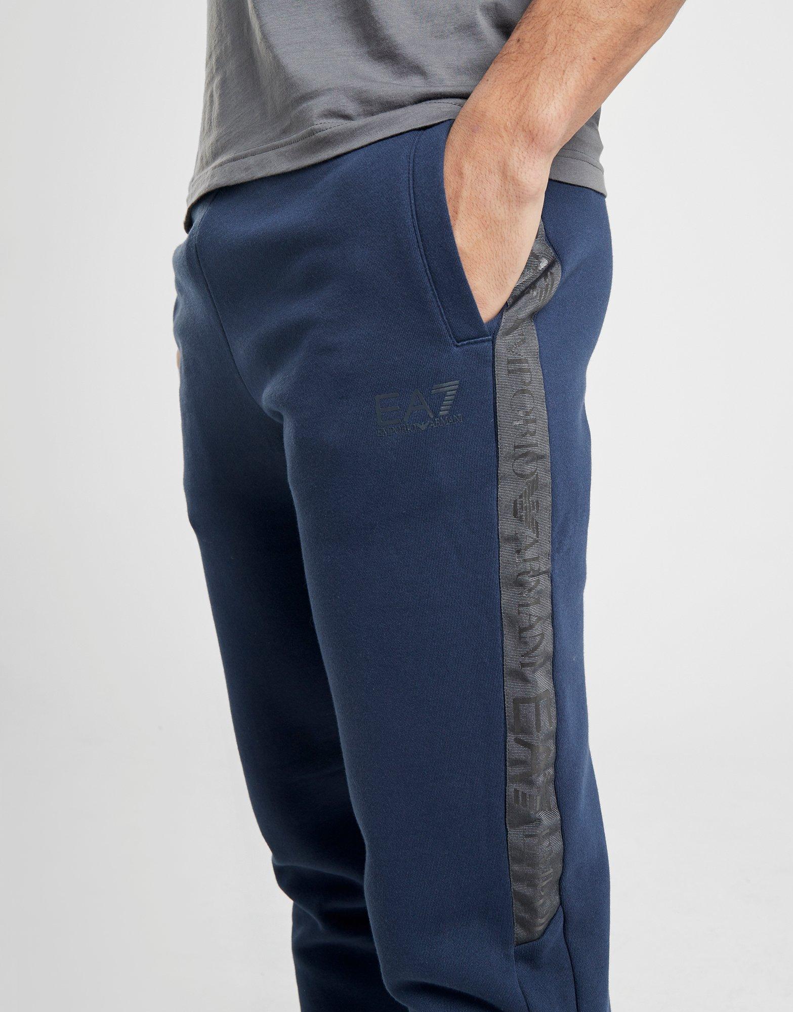 emporio armani taped jogger sweat in navy